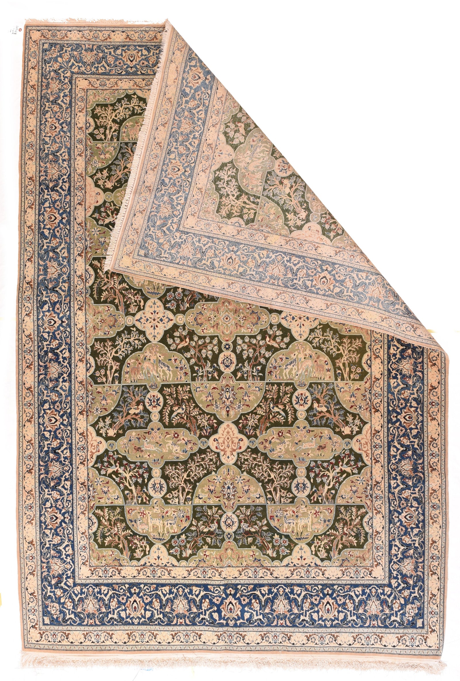 Antique Nain Habibian Persian Area Rug