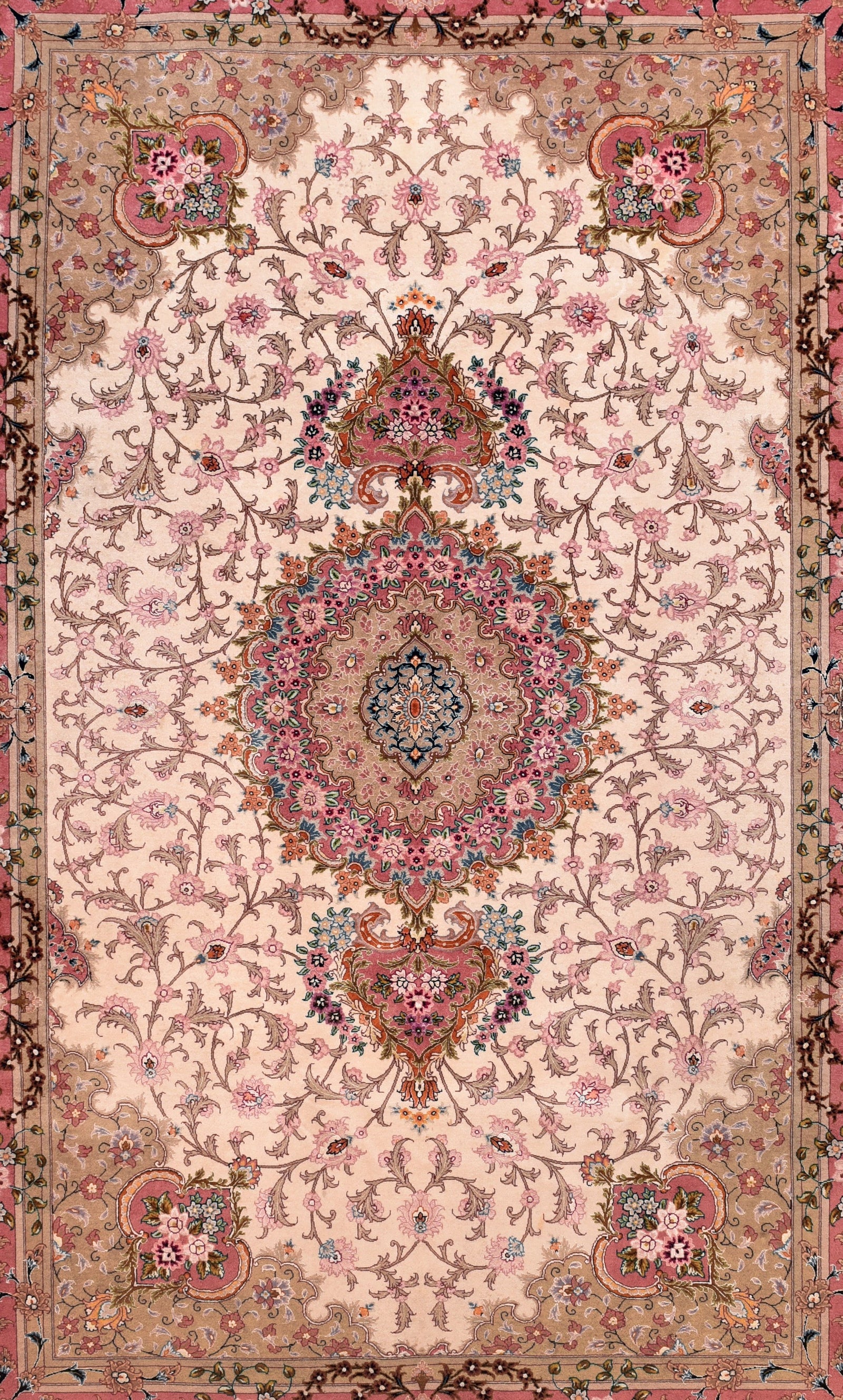 Vintage Persian Tabriz Area Rug