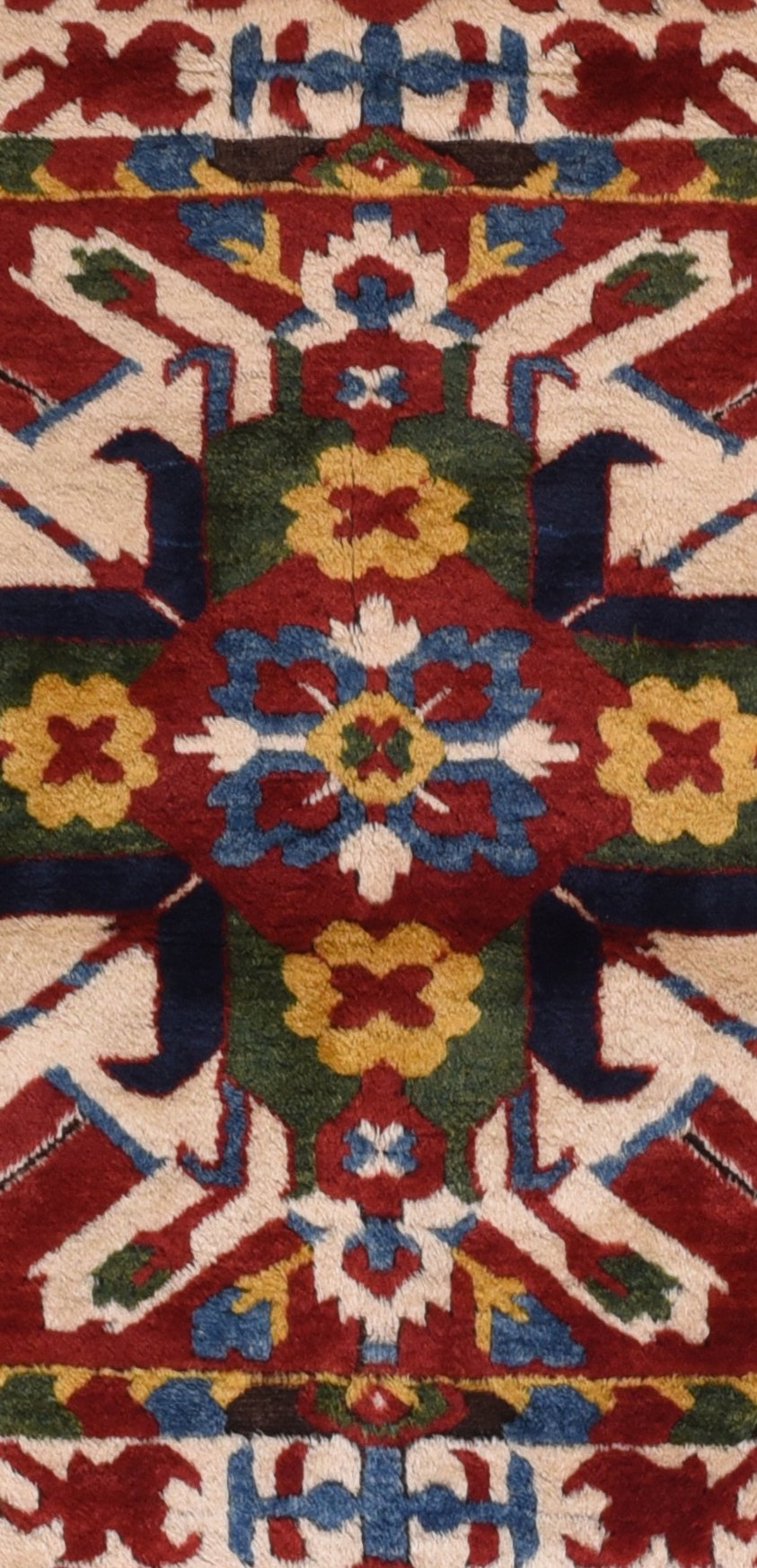 Antique Kazak Caucasian Russian Area Rug