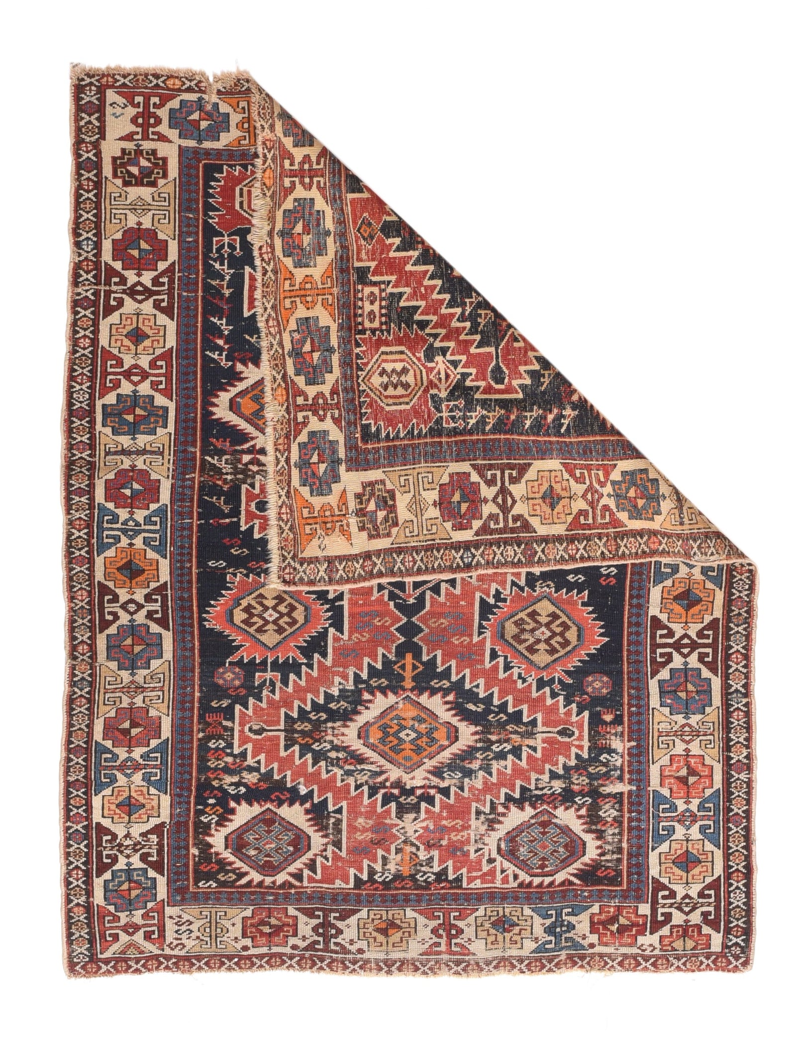 Antique Shirvan Caucasian Russian Area Rug