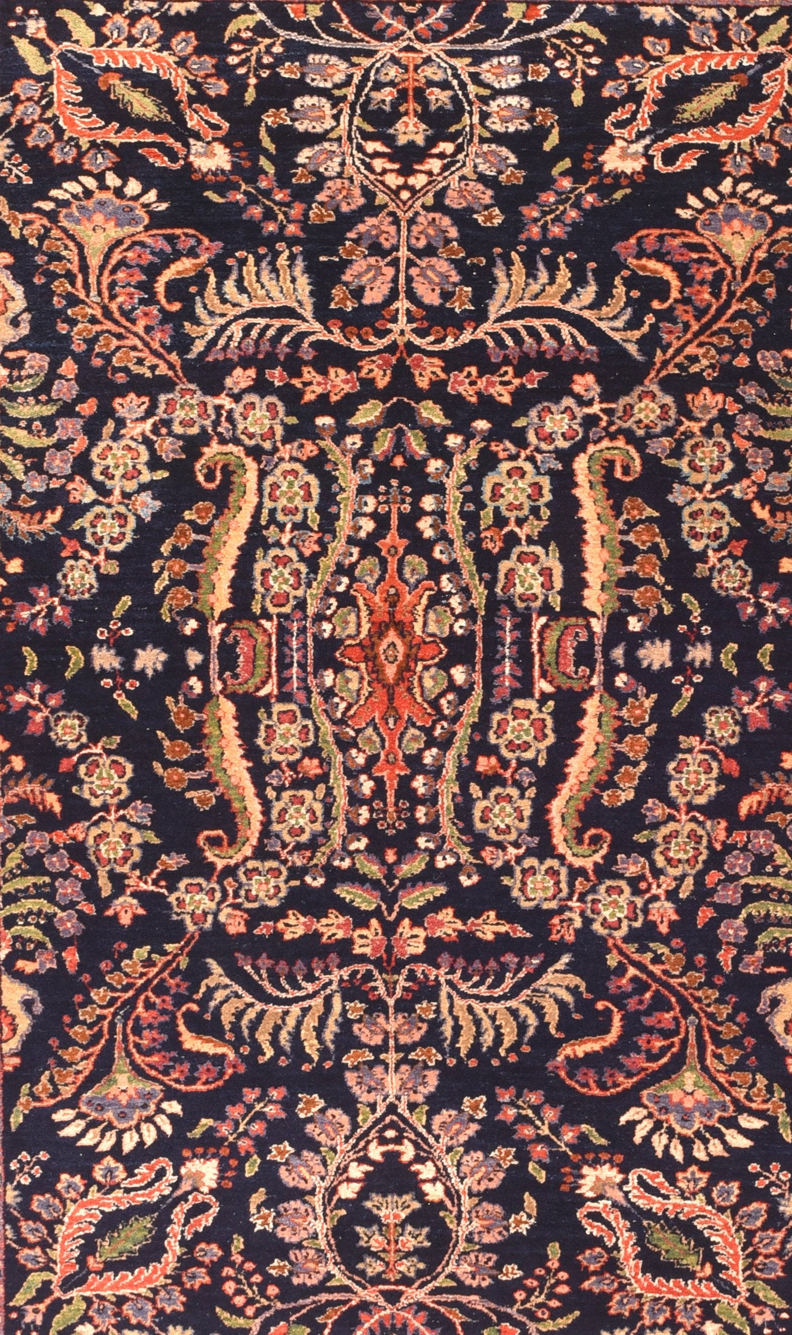 Antique Mohajeran Sarouk Persian Area Rug