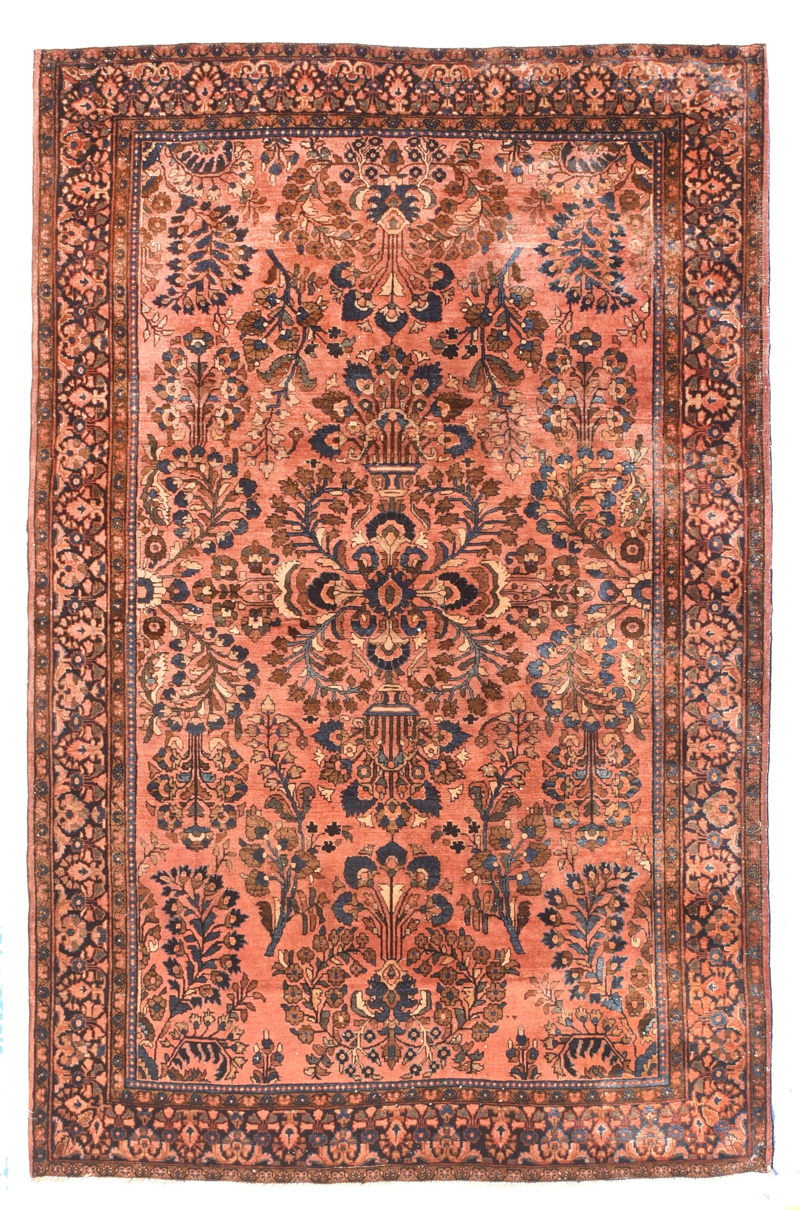 Antique Rust Sarouk Persian Area Rug