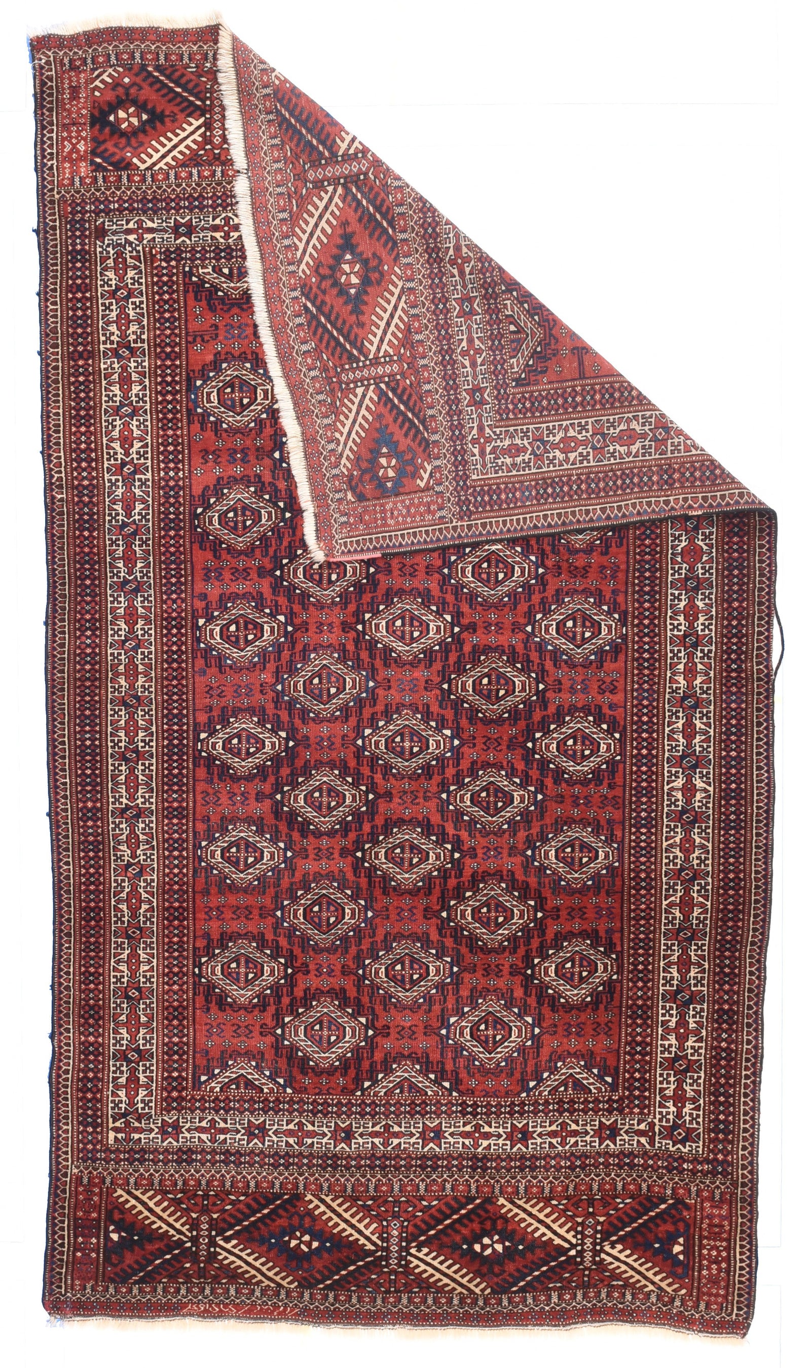 Antique Yomut ( Yomud ) Russain Turkemanstan Area Rug
