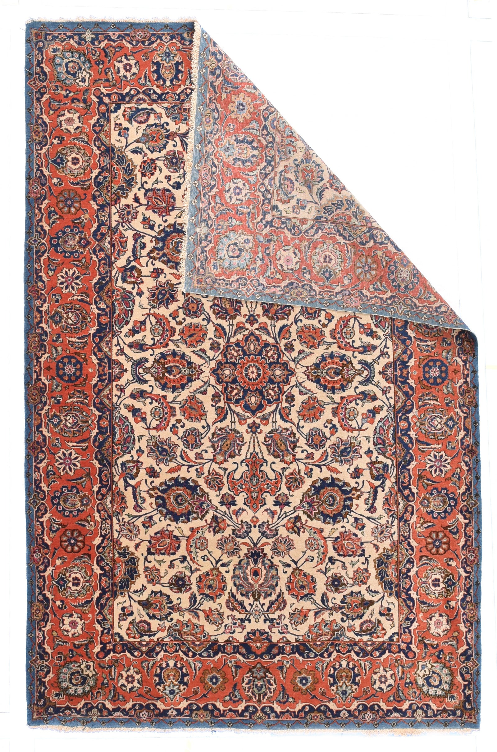 Antique Isfahan Persian Area Rug