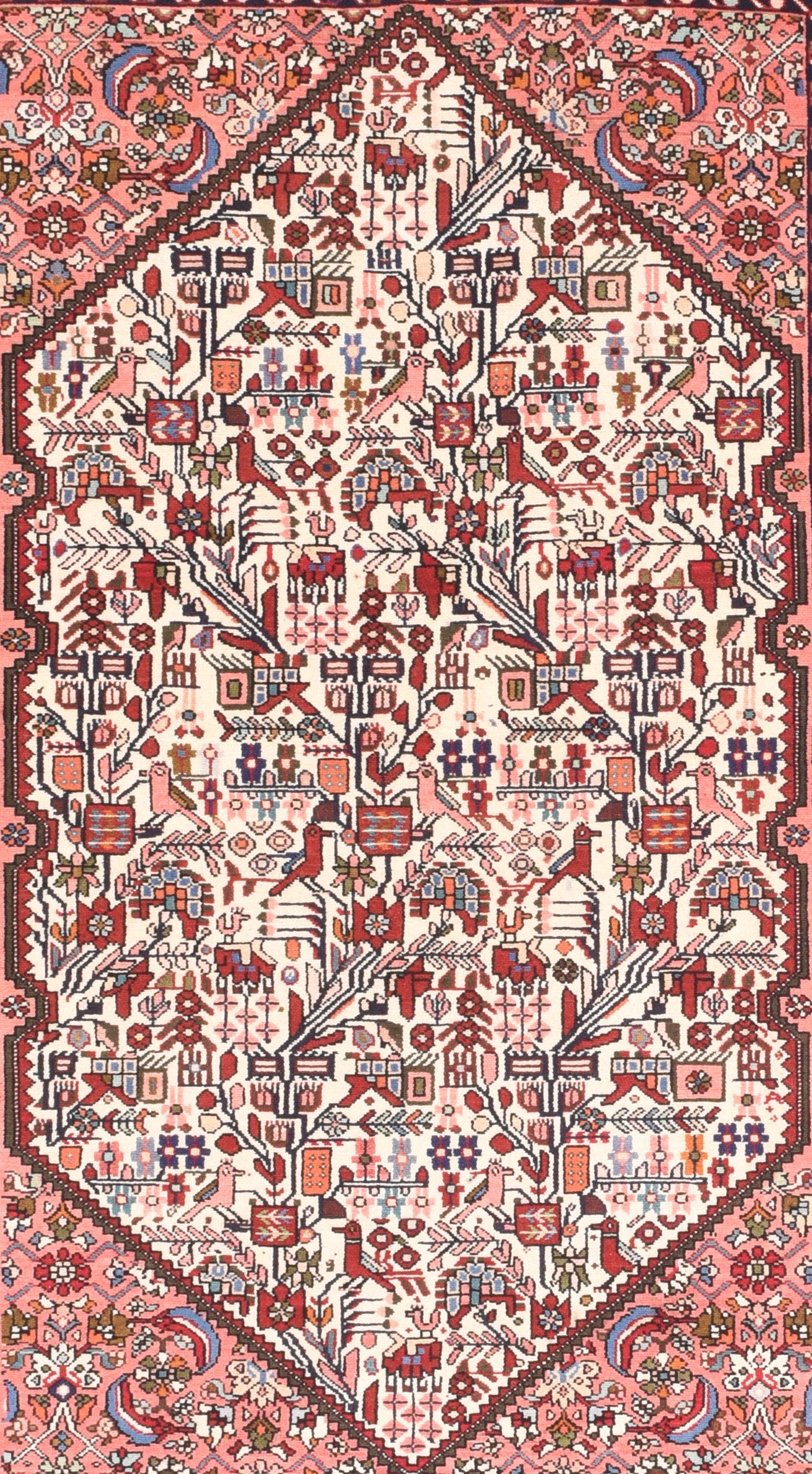 Semi Red Quashkai Persian Area Rug