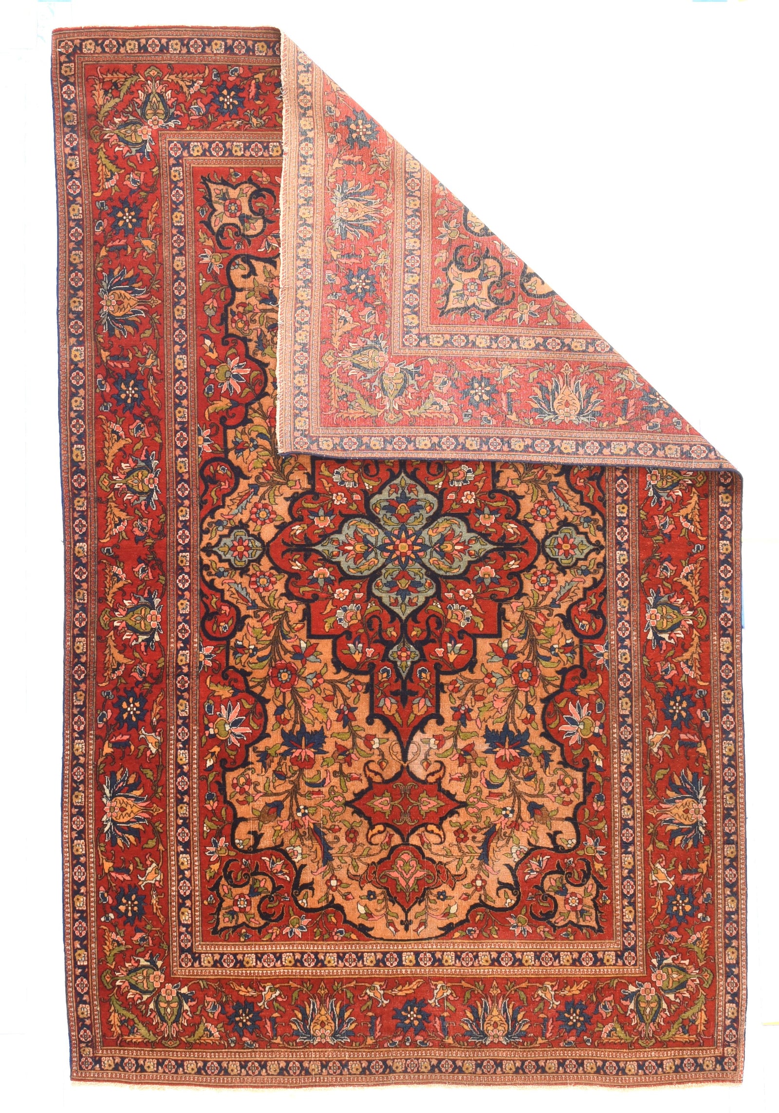 Antique Isfahan Persian Area Rug
