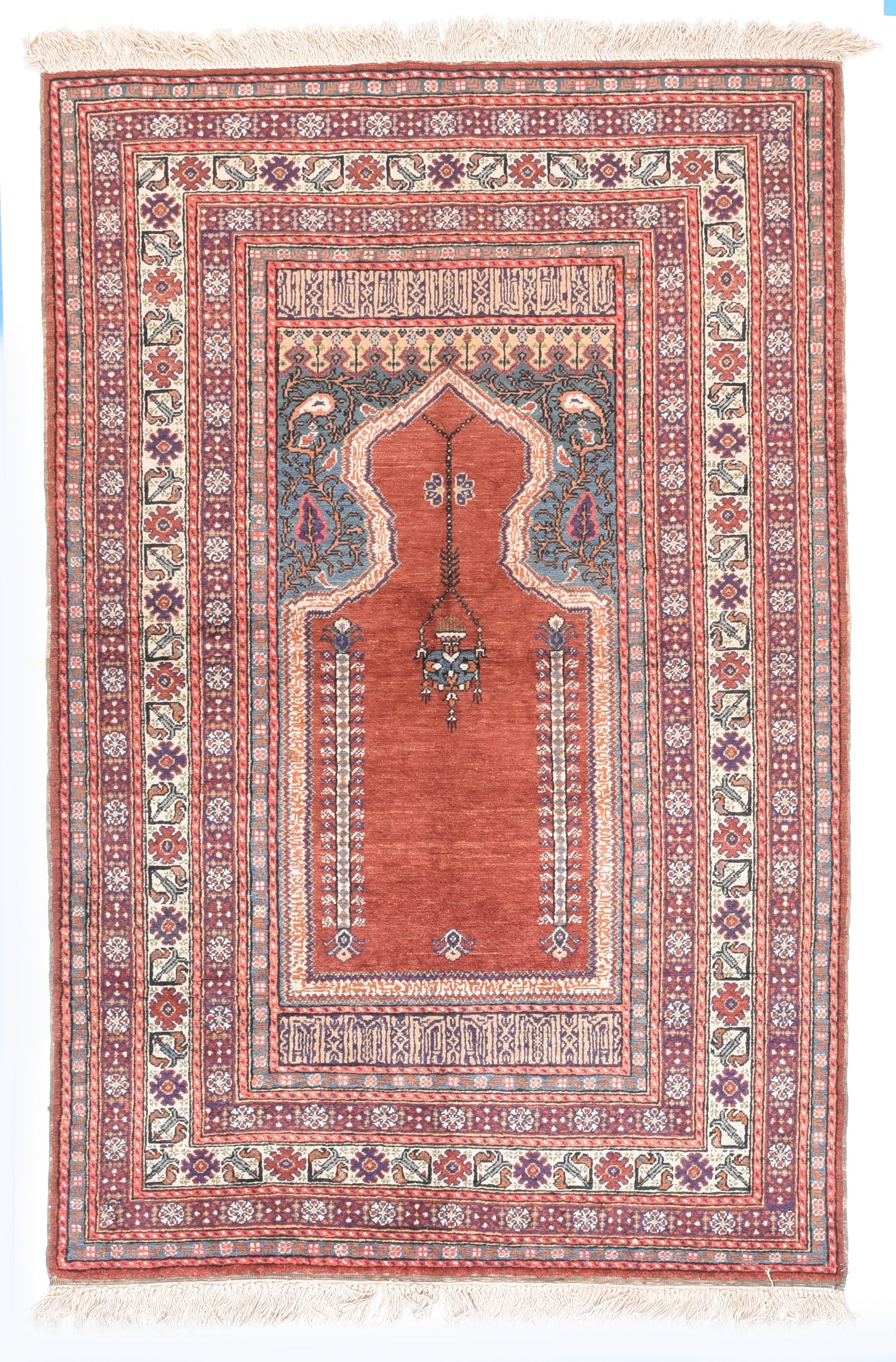 Semi Antique Red Turkish Area Rug