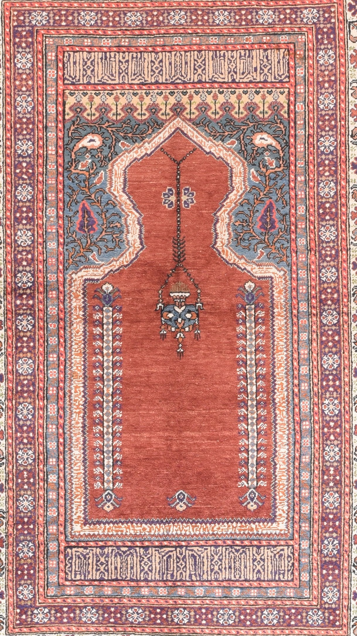 Semi Red Turkish Area Rug