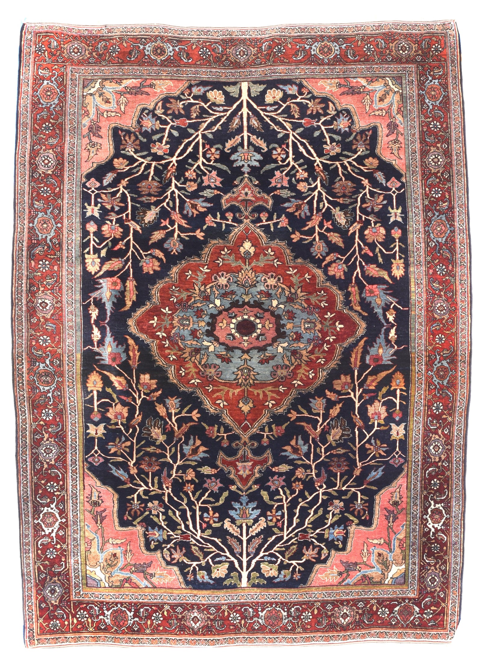 Antique Red Bidjar Halvaie Persian, Area Rug