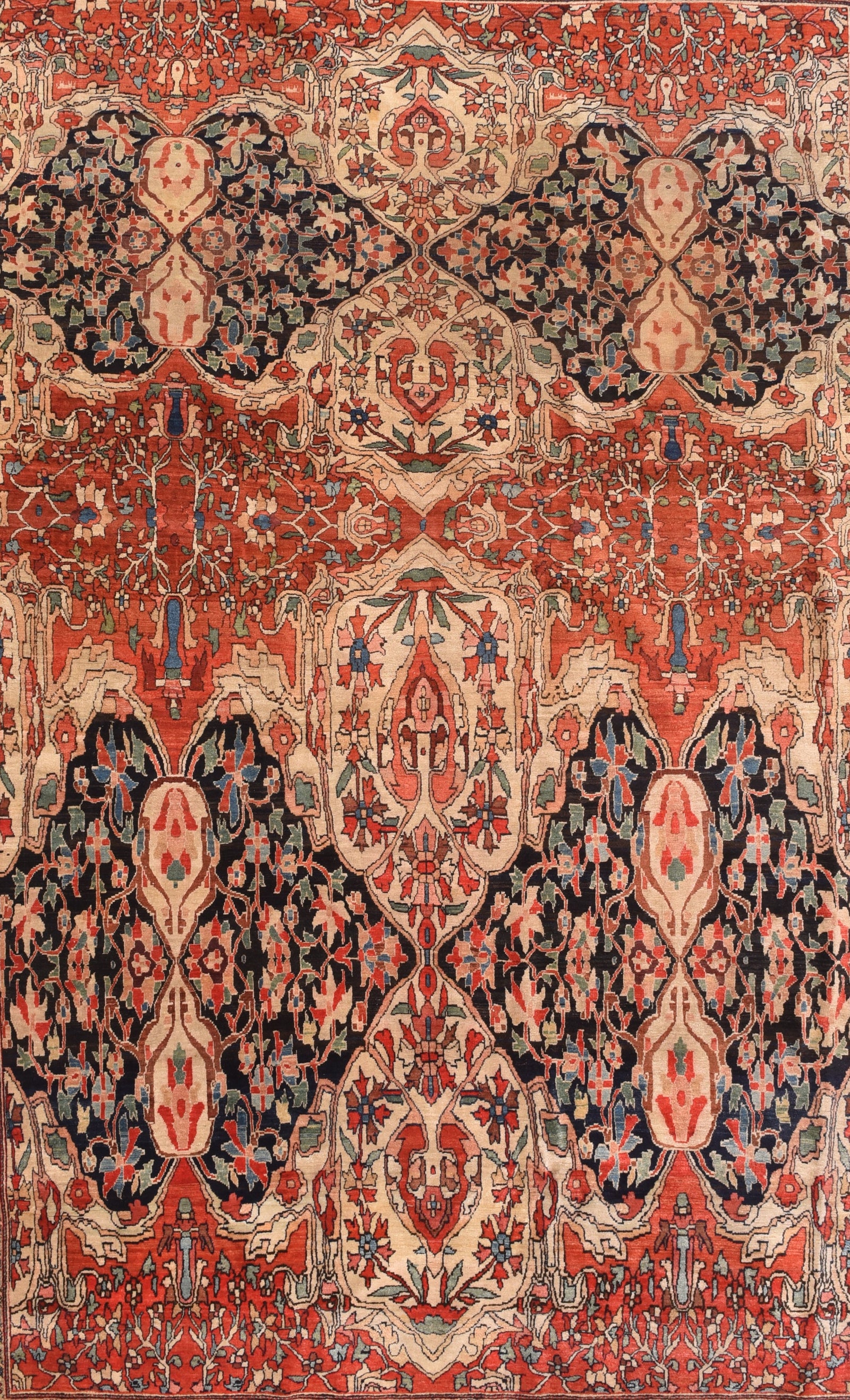 Antique Farahan Sarouk Persian Area Rug
