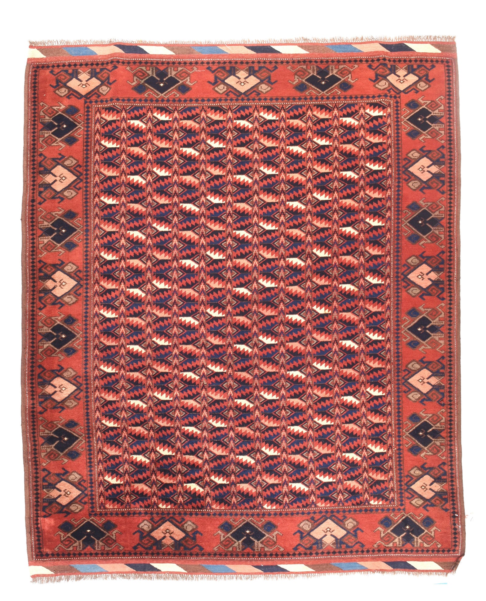 Semi Antique Red Afghani Afghanestan Area Rug