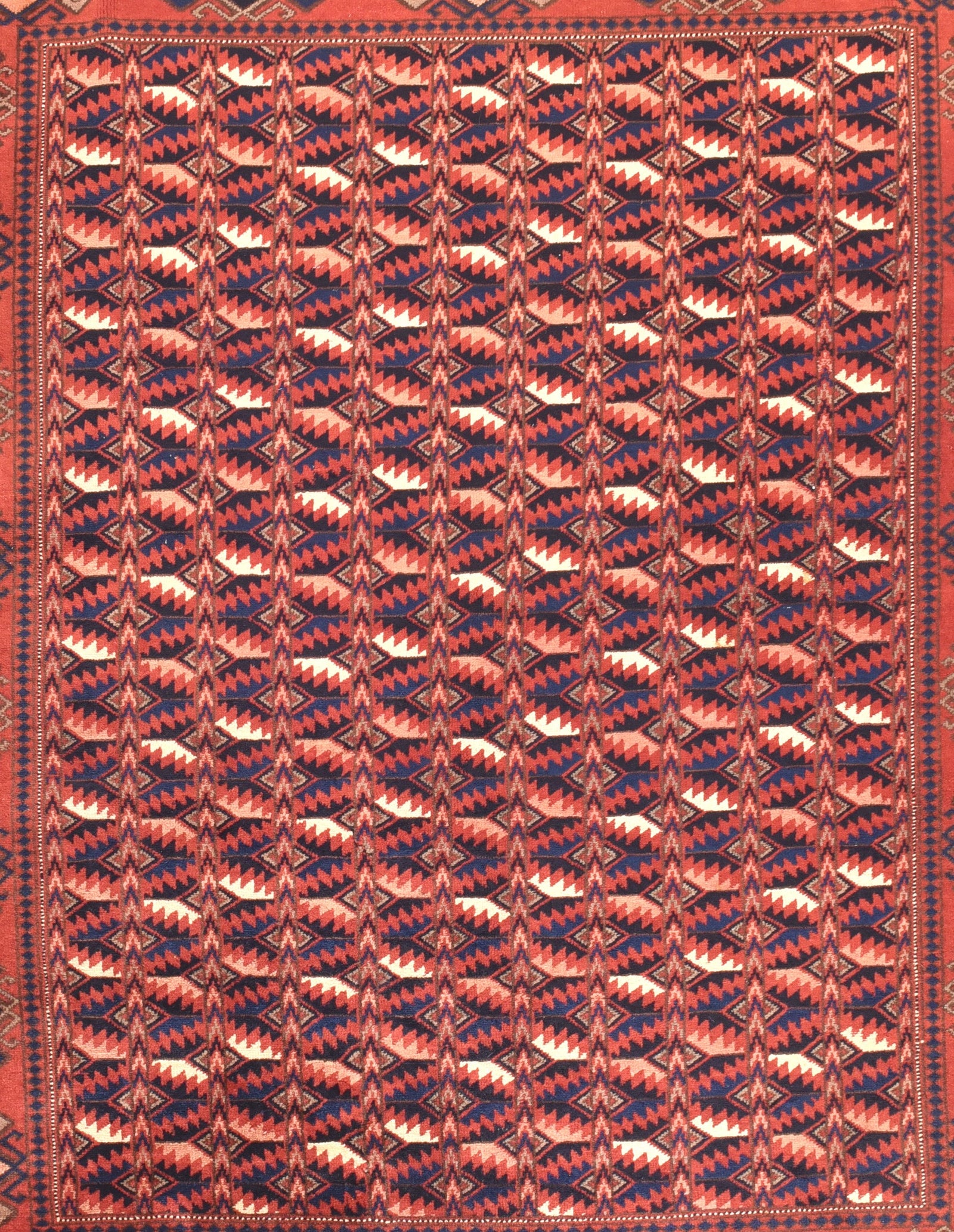 Semi Red Afghani Afghanestan Area Rug
