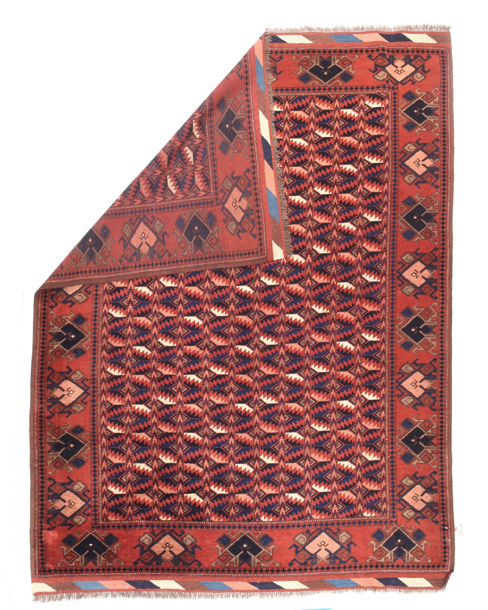 Semi Red Afghani Afghanestan Area Rug