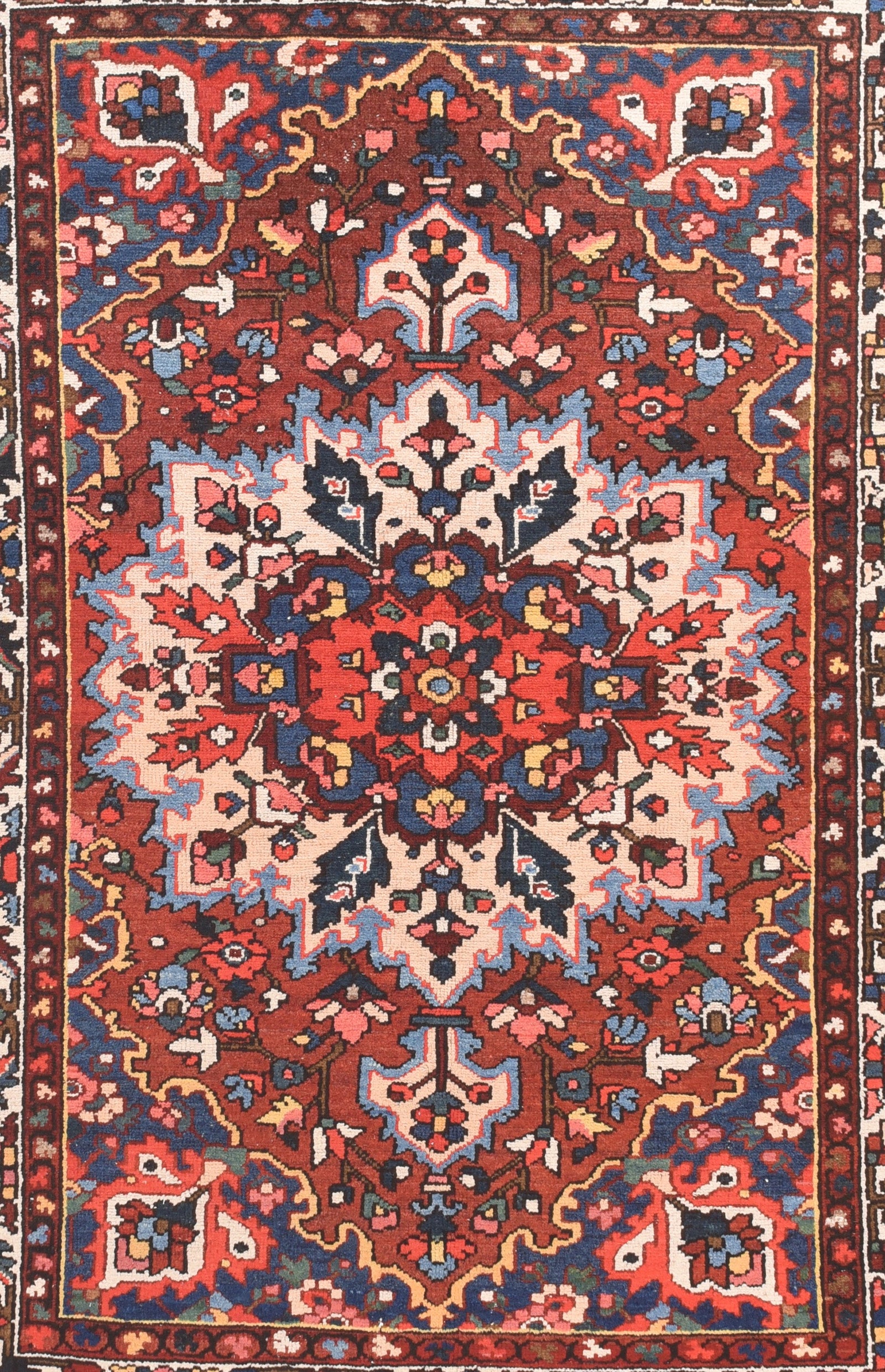 Semi Red Bakhtiari Persian Area Rug