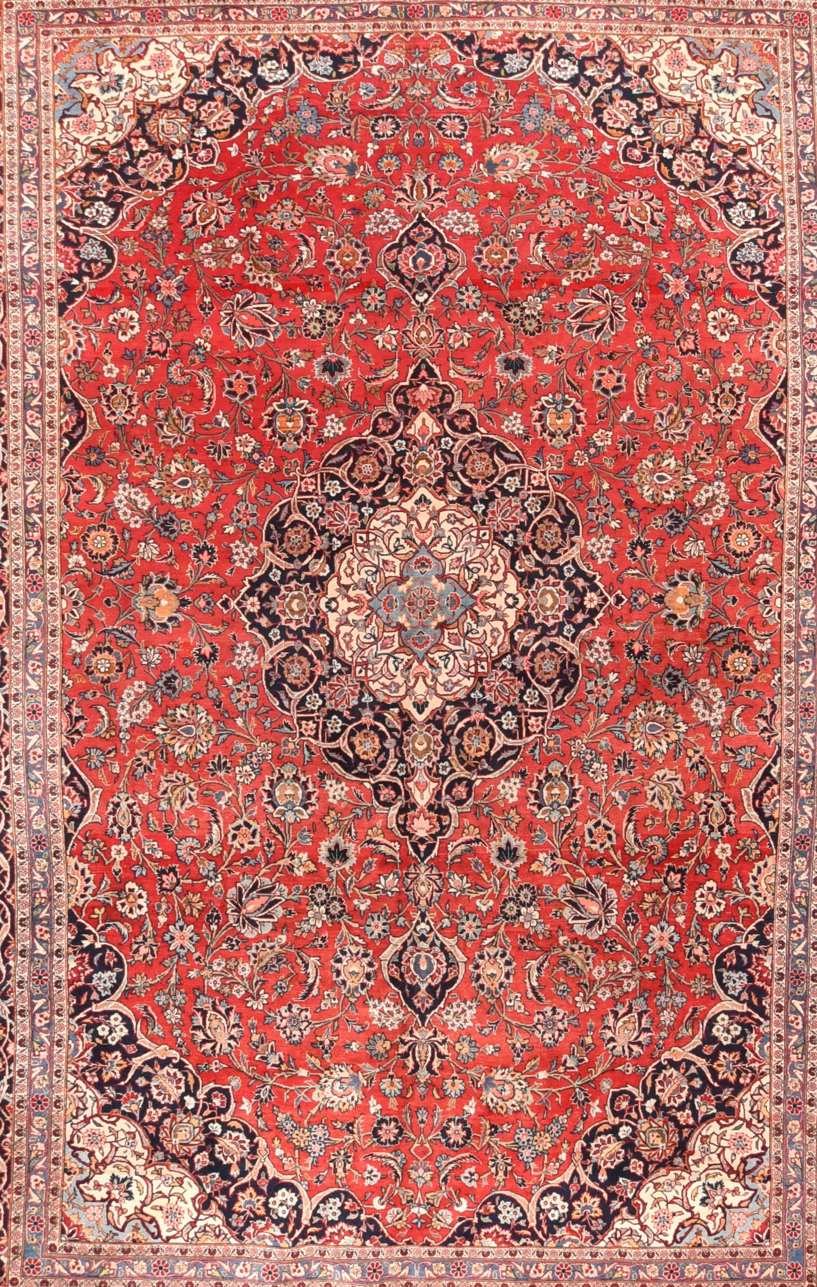 Very Fine Semi Antique Persian Kashan Rug