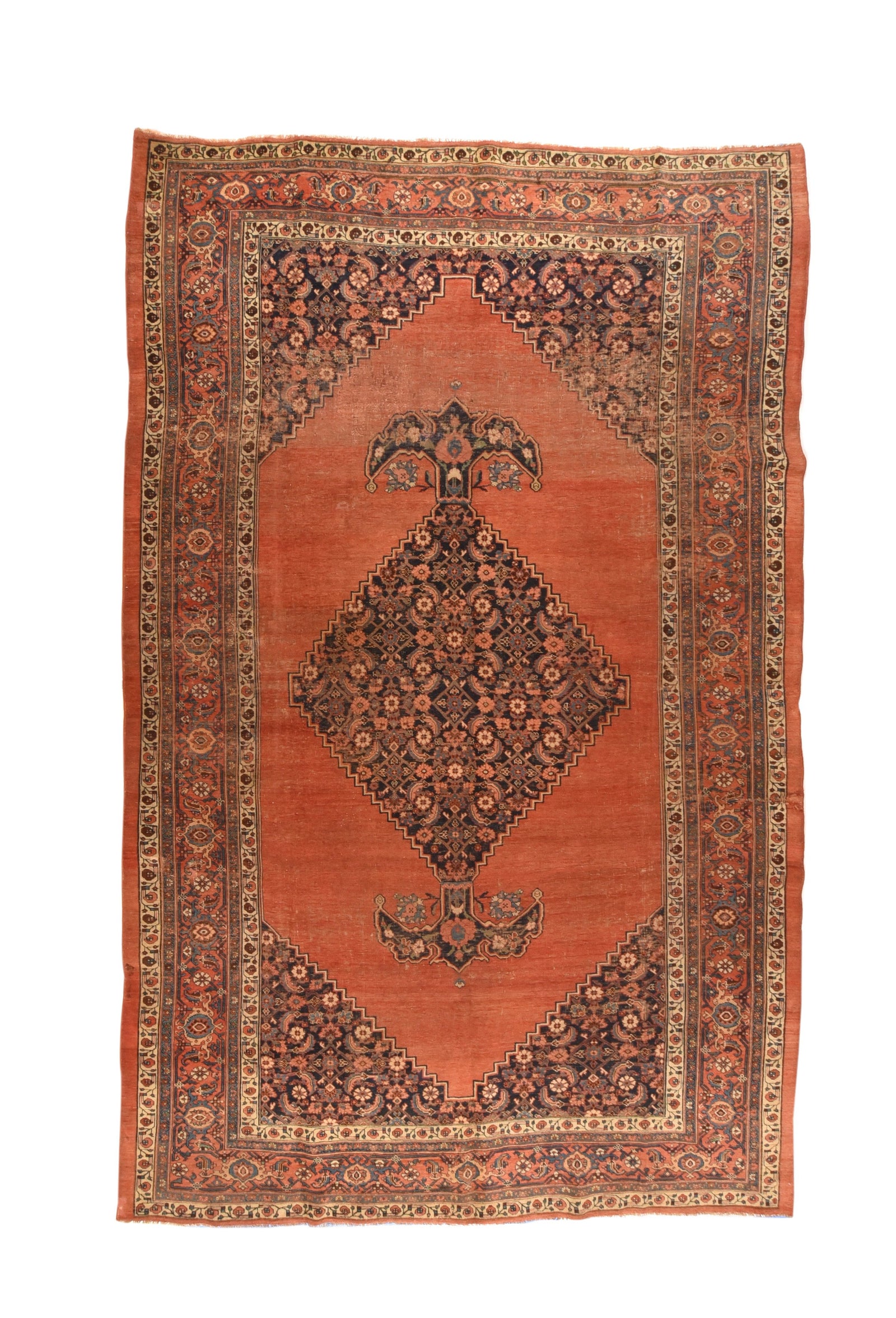 Fine Antique Persian Bijar Rug Wool Foundation.