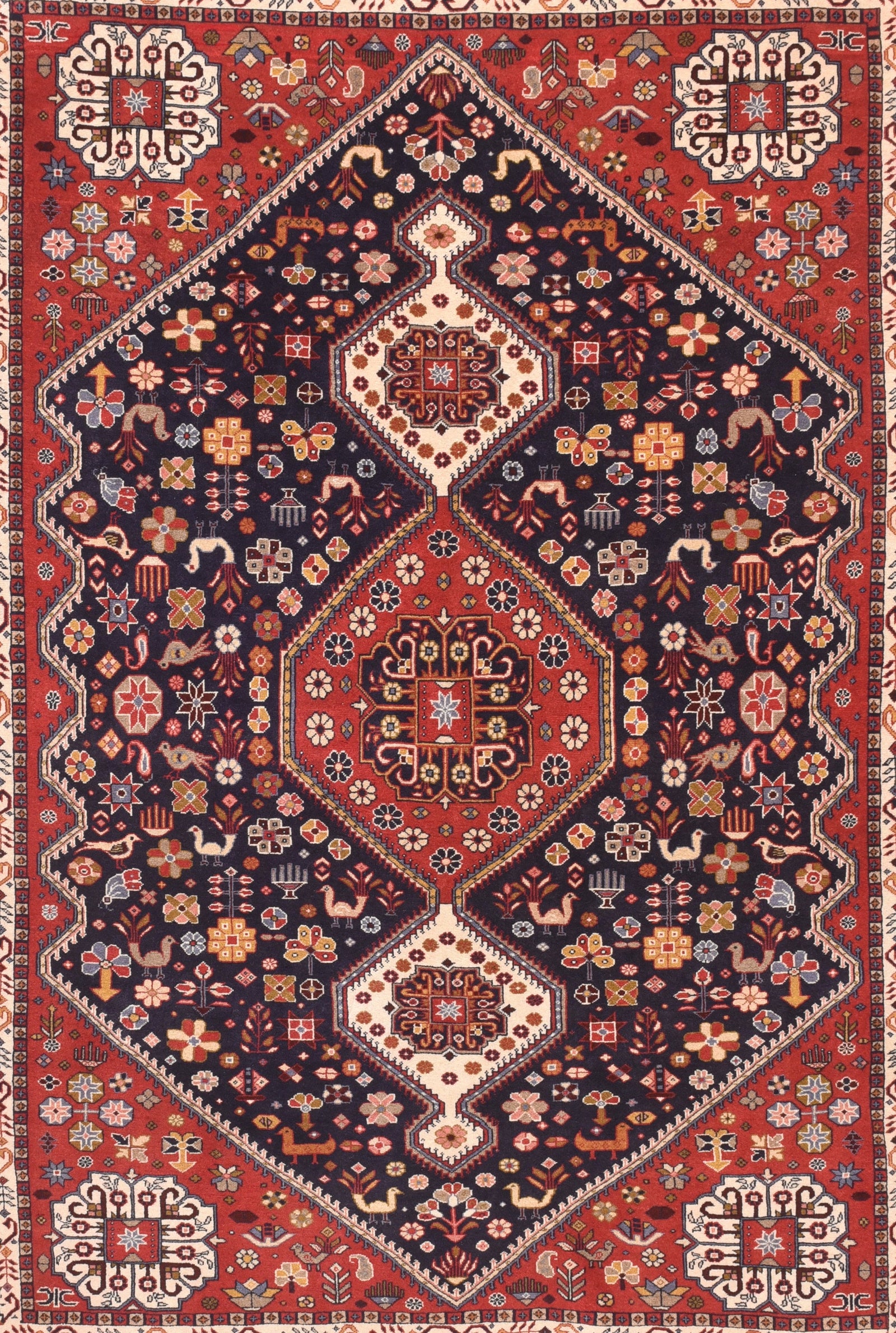 Semi Red Kashkul Persian Area Rug