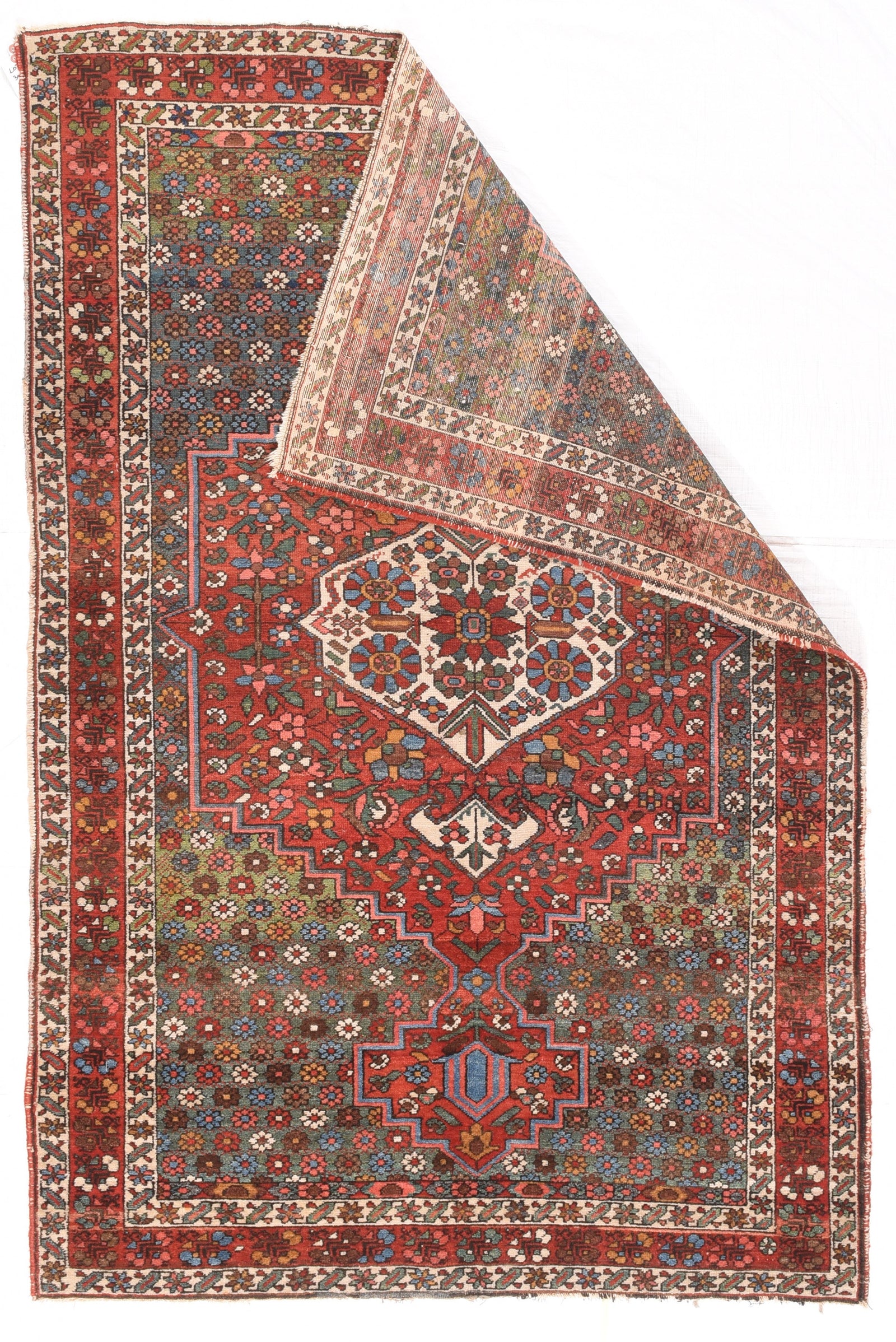Semi Red Bakhtiari Persian Area Rug