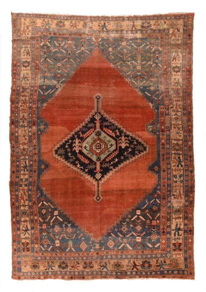Antique Persian Bakshayesh , Size 9' 4" x 13' 9"