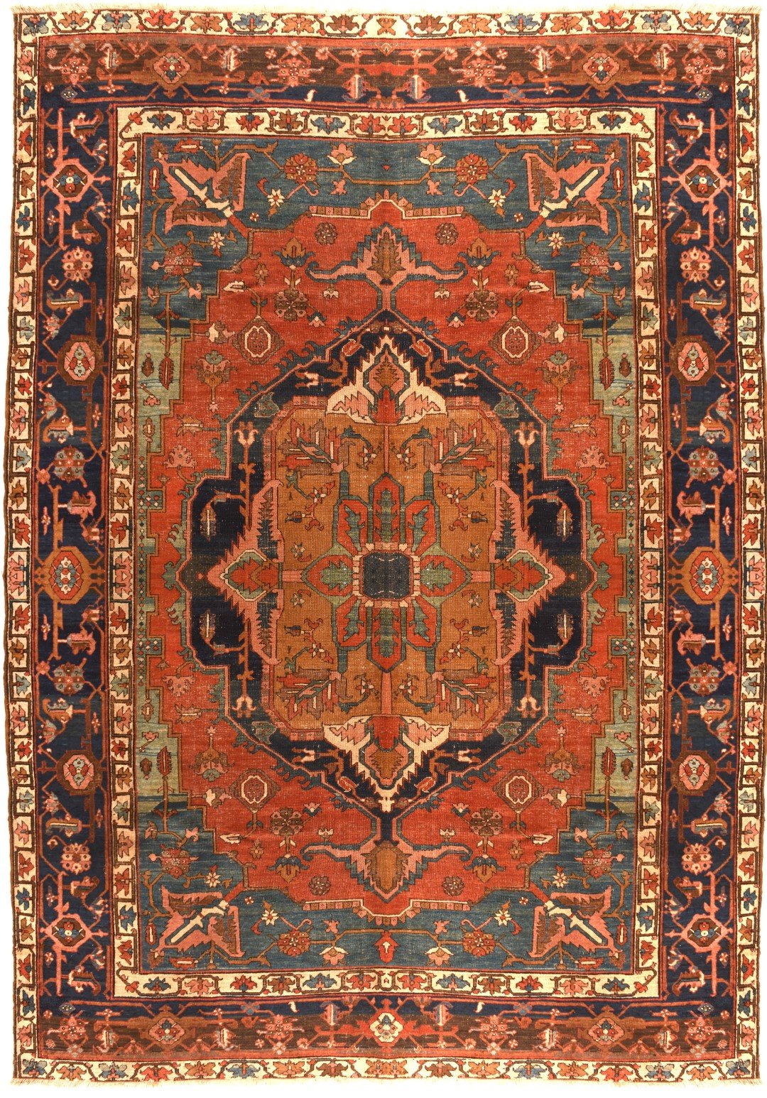 Antique Rust Persian Bakhshayesh Area Rug