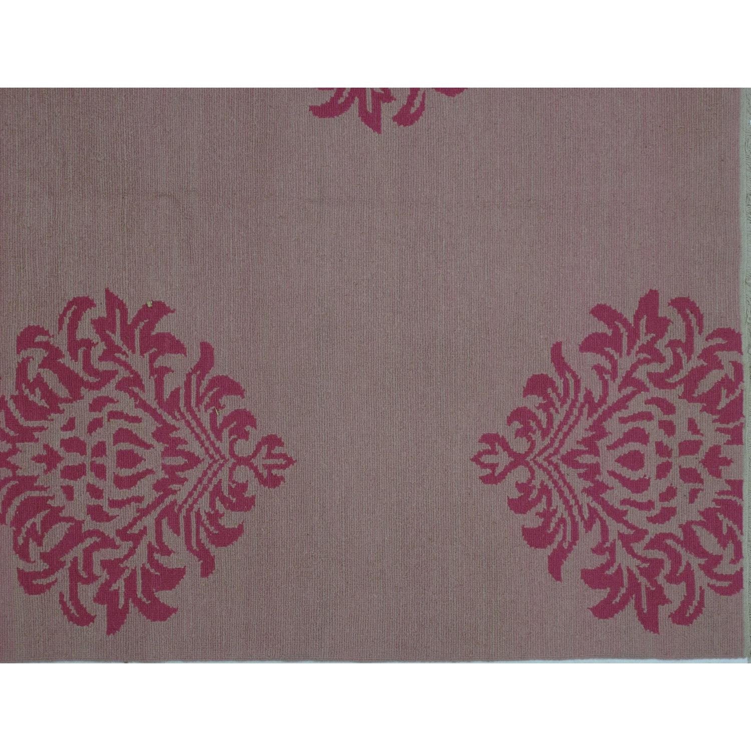 Soumak Design Hand Woven Wool Rug - 9' X 12'