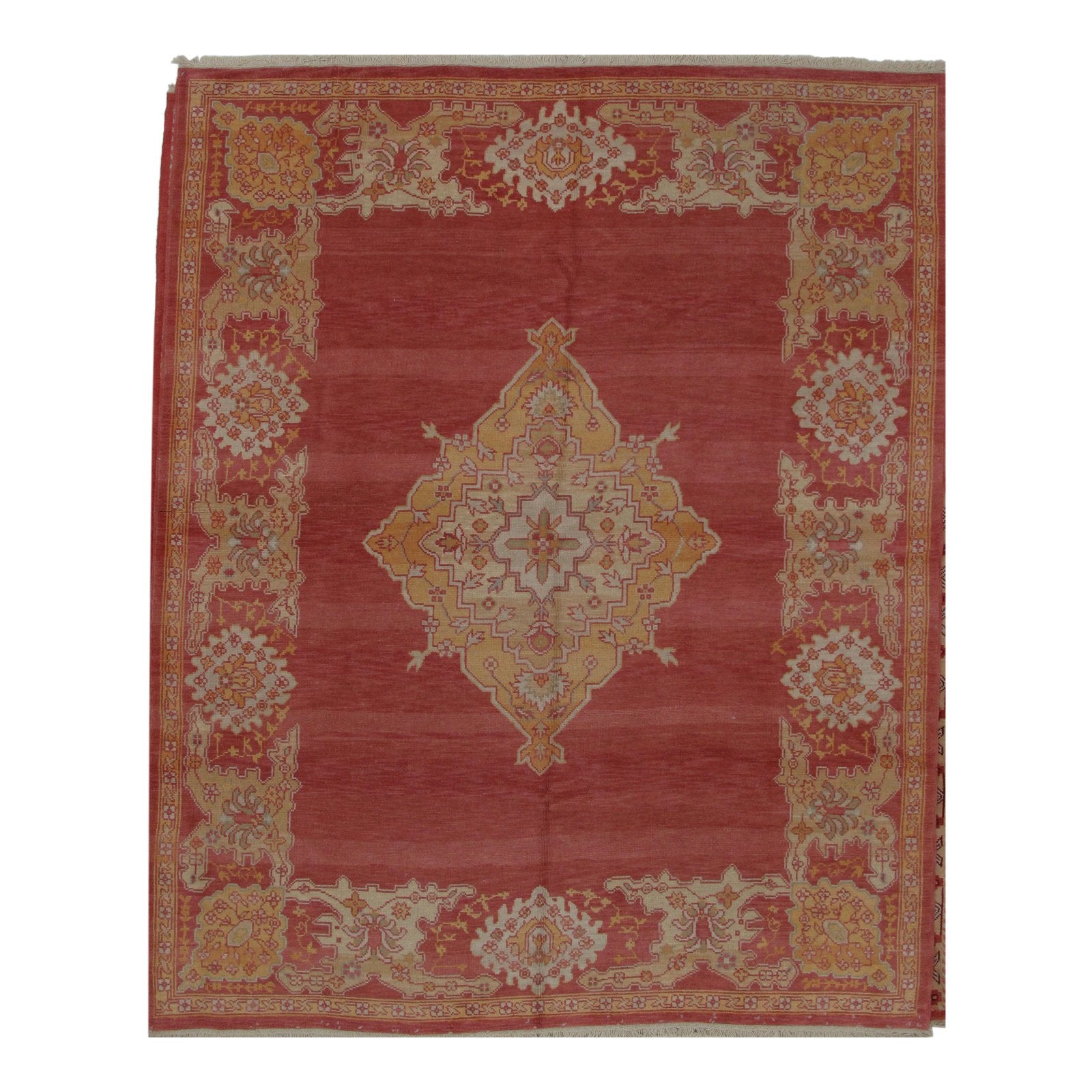 Turkish Oushak Design Hand Woven Wool Rug - 8' X 10'