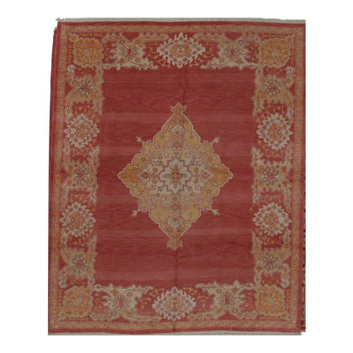 Turkish Oushak Design Hand Woven Wool Rug - 8' X 10'