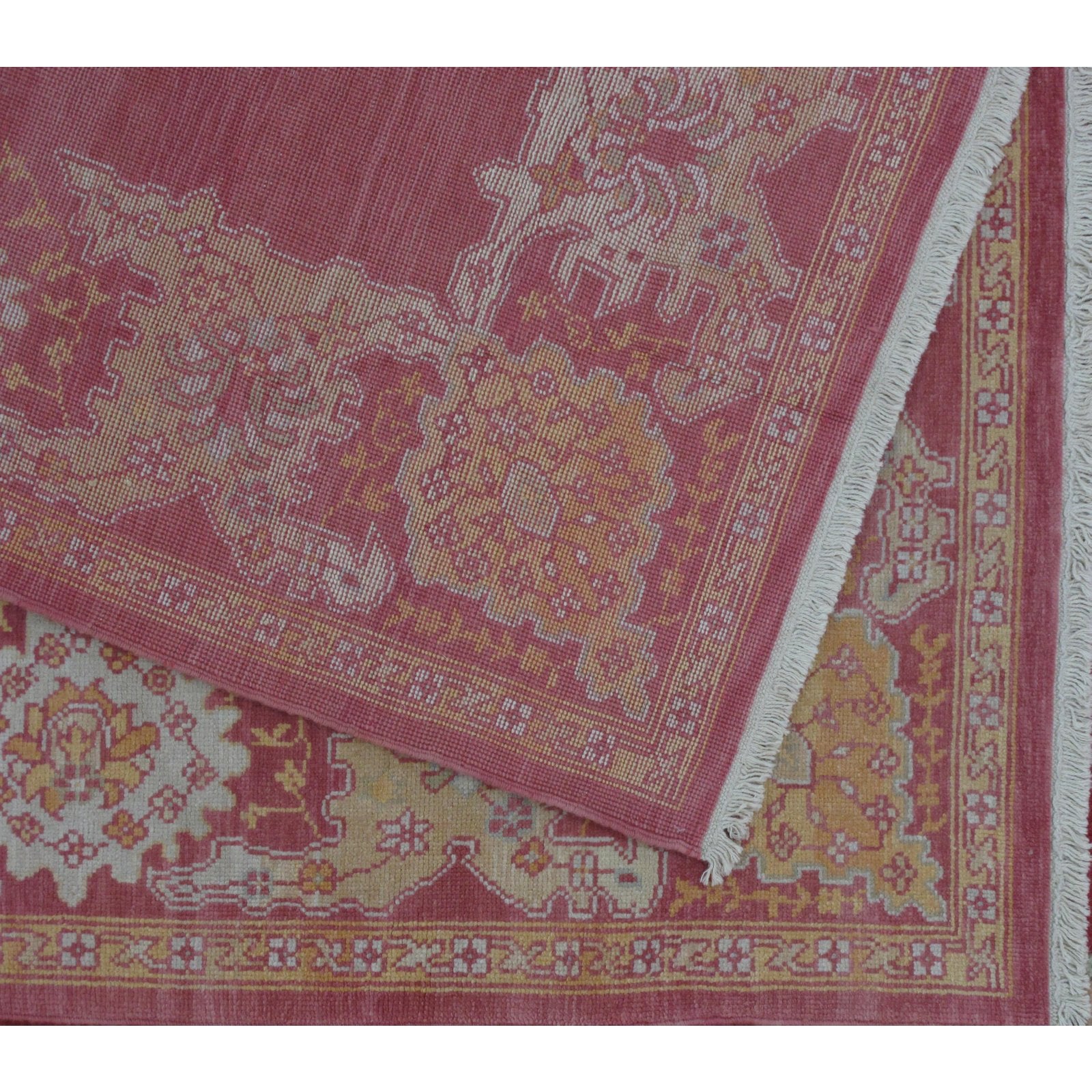 Turkish Oushak Design Hand Woven Wool Rug - 8' X 10'