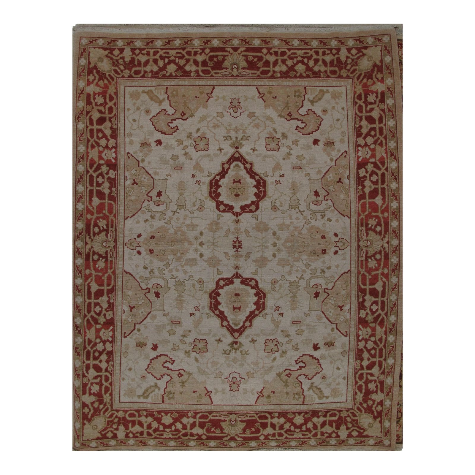 Turkish Oushak Design Hand Woven Wool Rug - 8' X 10'