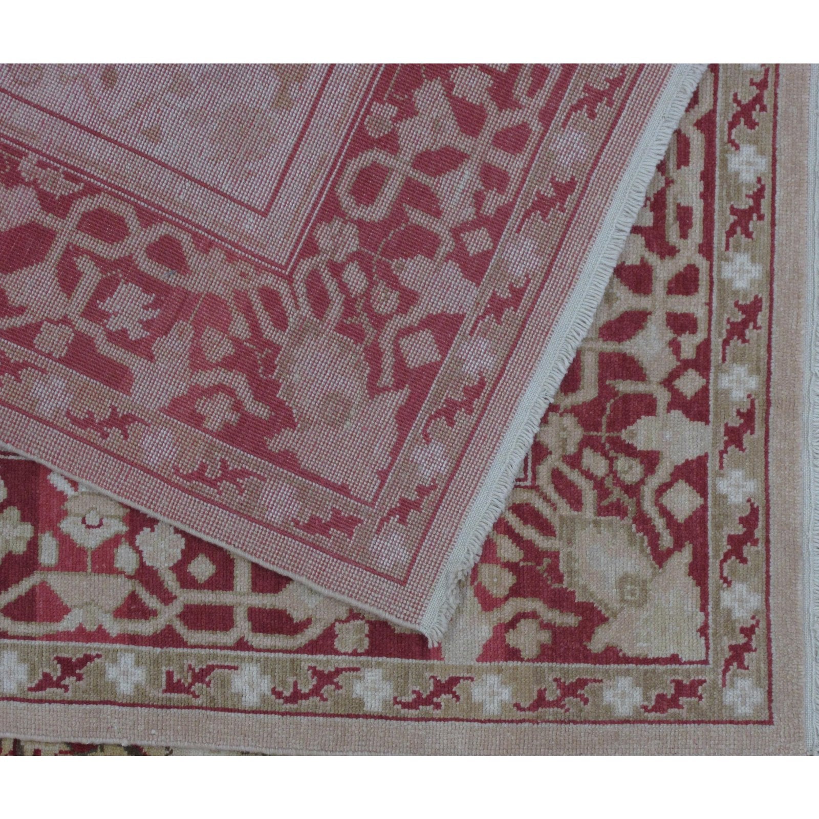 Turkish Oushak Design Hand Woven Wool Rug - 8' X 10'