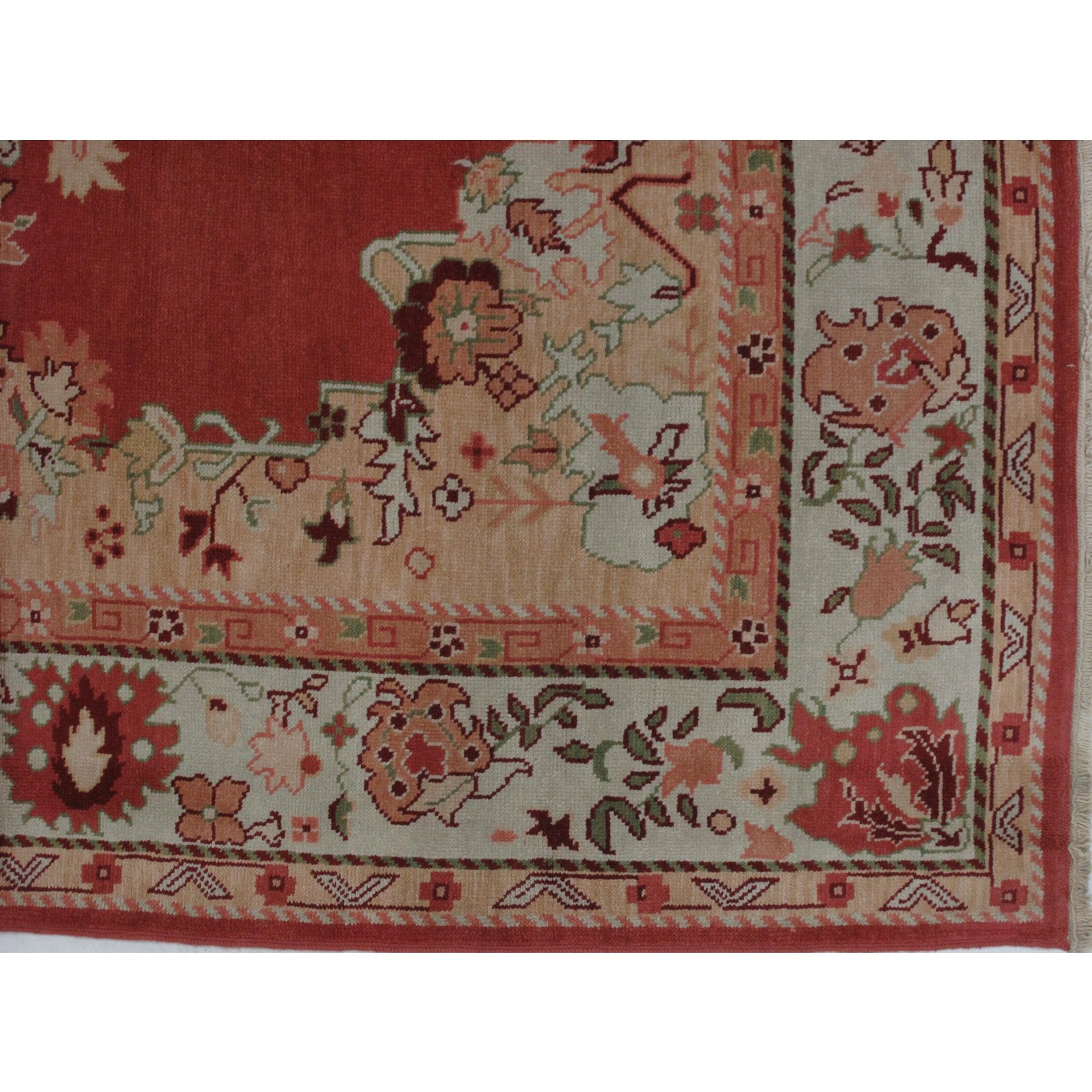 Turkish Oushak Design Hand Woven Wool Rug - 8' X 10'