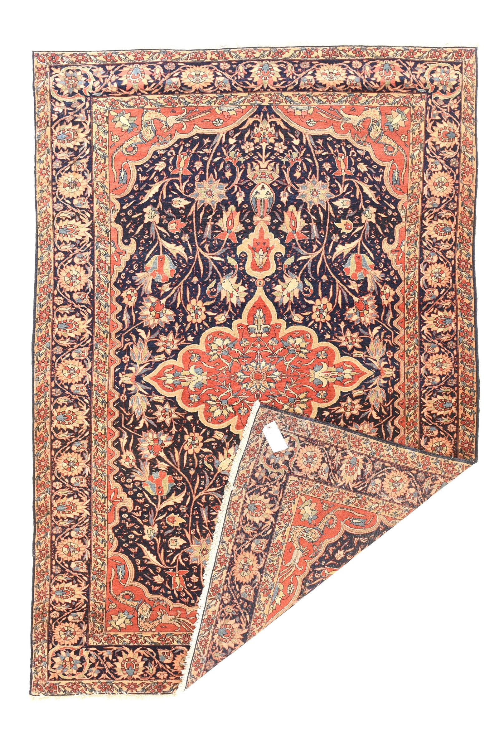 Antique Sarouk Farahan Persian Area Rug