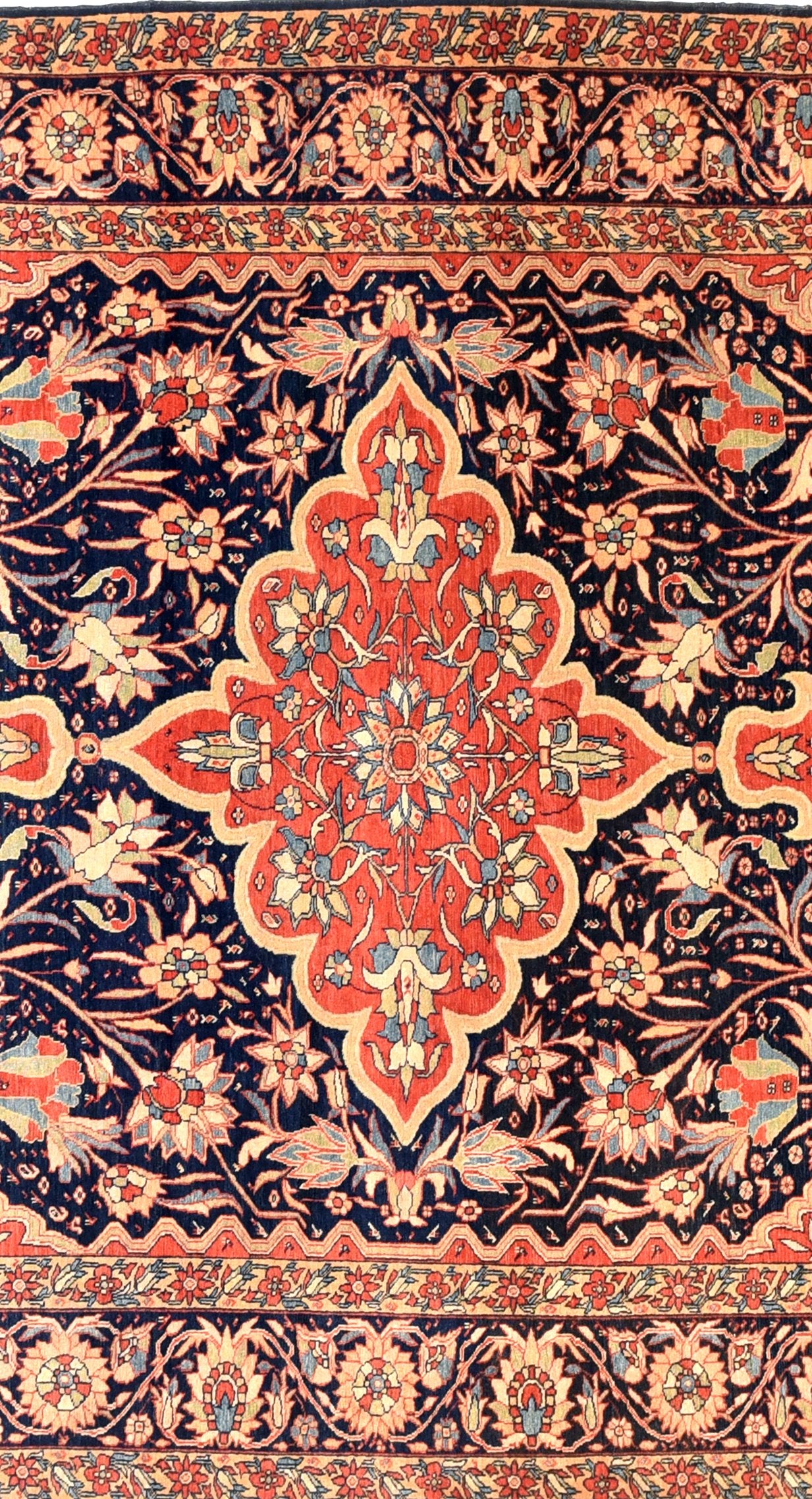 Antique Sarouk Farahan Persian Area Rug