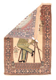 Antique Kashan Mohtasham Persian Area Rug