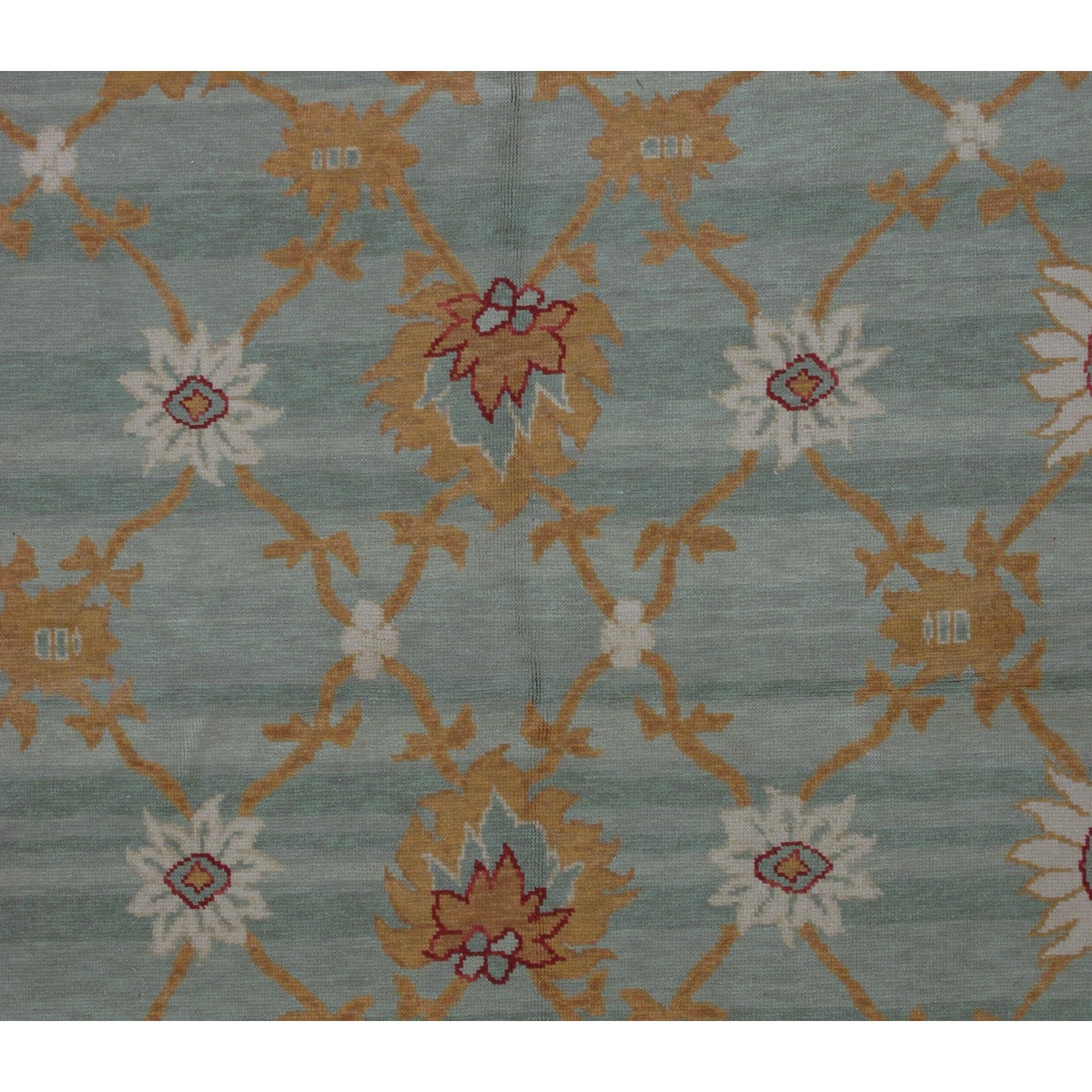 Turkish Oushak Design Hand Woven Wool Rug - 8' X 10'