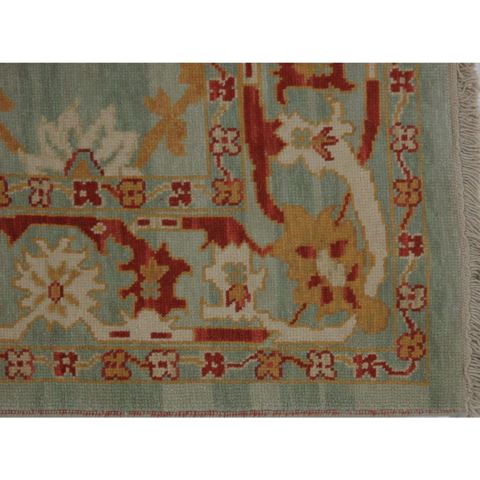 Turkish Oushak Design Hand Woven Wool Rug - 8' X 10'