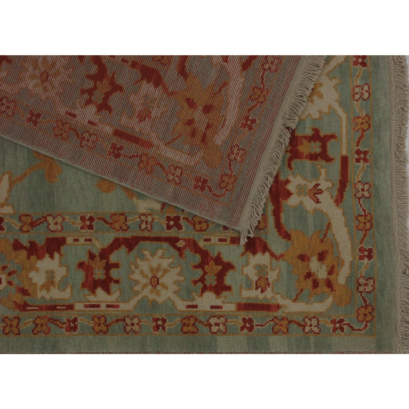Turkish Oushak Design Hand Woven Wool Rug - 8' X 10'