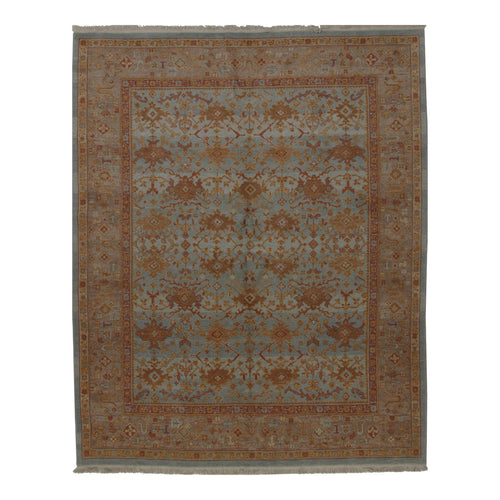 Turkish Oushak Design Hand Woven Wool Rug - 8' X 10'