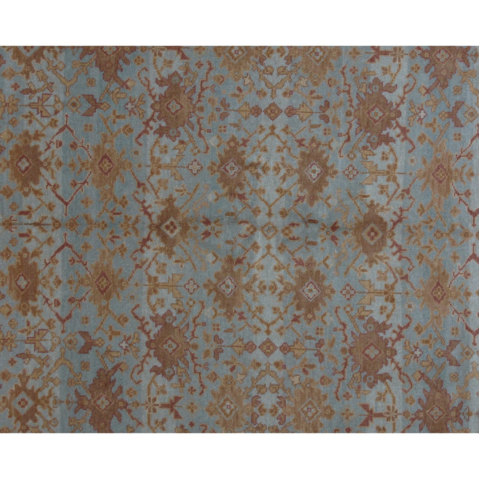 Turkish Oushak Design Hand Woven Wool Rug - 8' X 10'