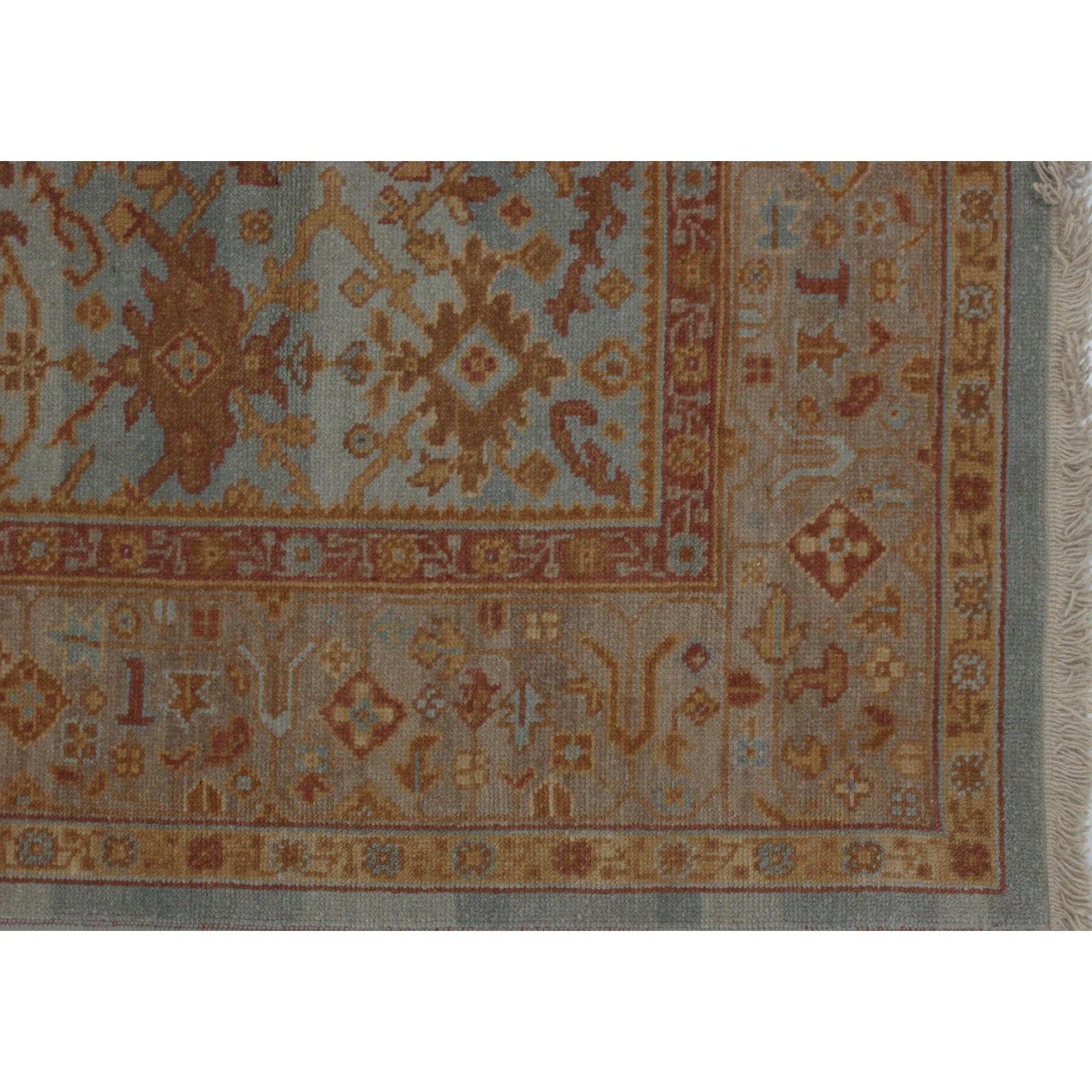 Turkish Oushak Design Hand Woven Wool Rug - 8' X 10'