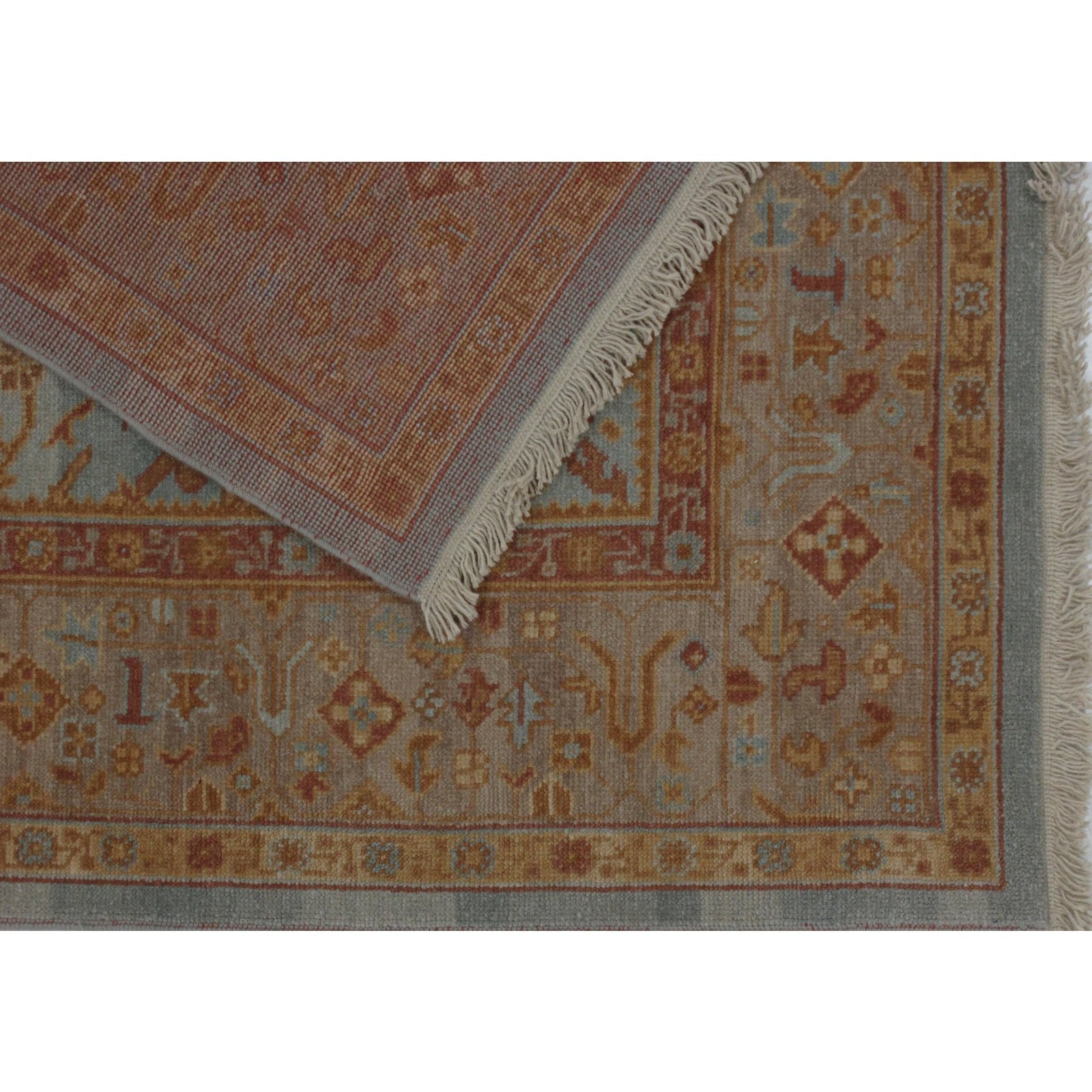 Turkish Oushak Design Hand Woven Wool Rug - 8' X 10'