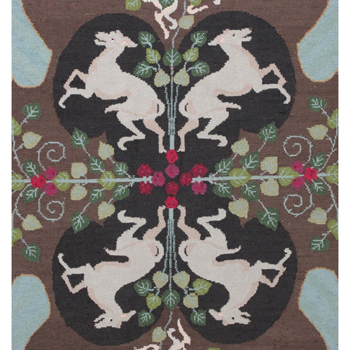Soumak Design Hand Woven Wool Rug - 6' X 9'