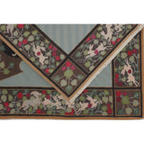 Soumak Design Hand Woven Wool Rug - 6' X 9'