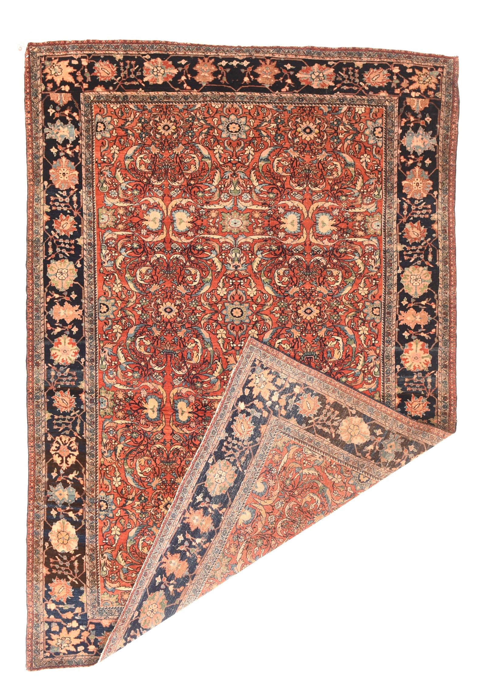 Antique Farahan Sarouk Persian Area Rug