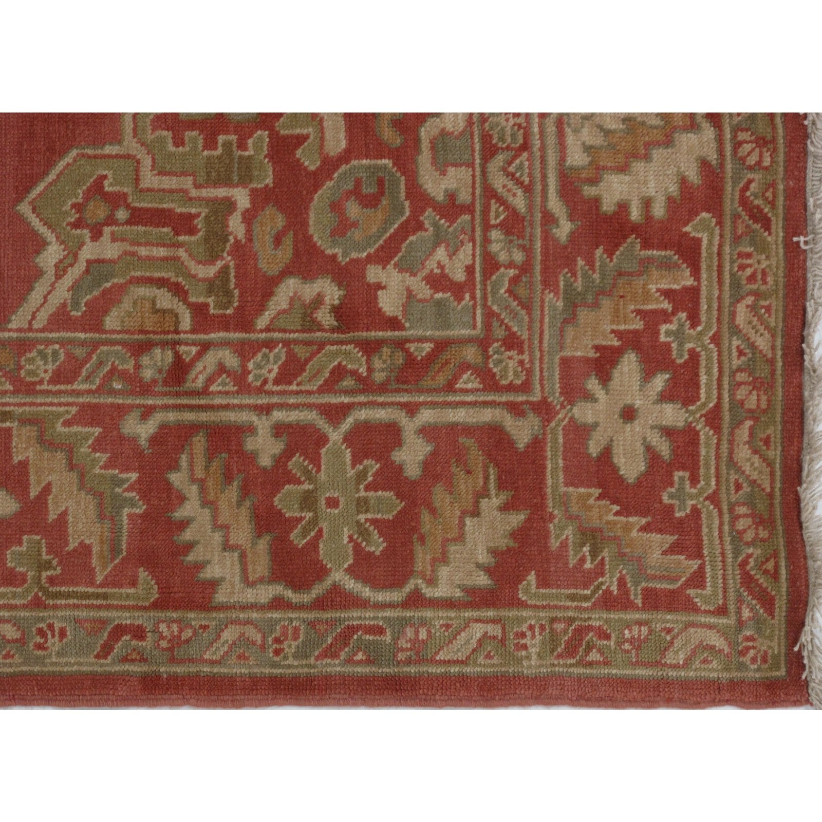 Turkish Oushak Design Hand Woven Wool Rug - 8' X 10'
