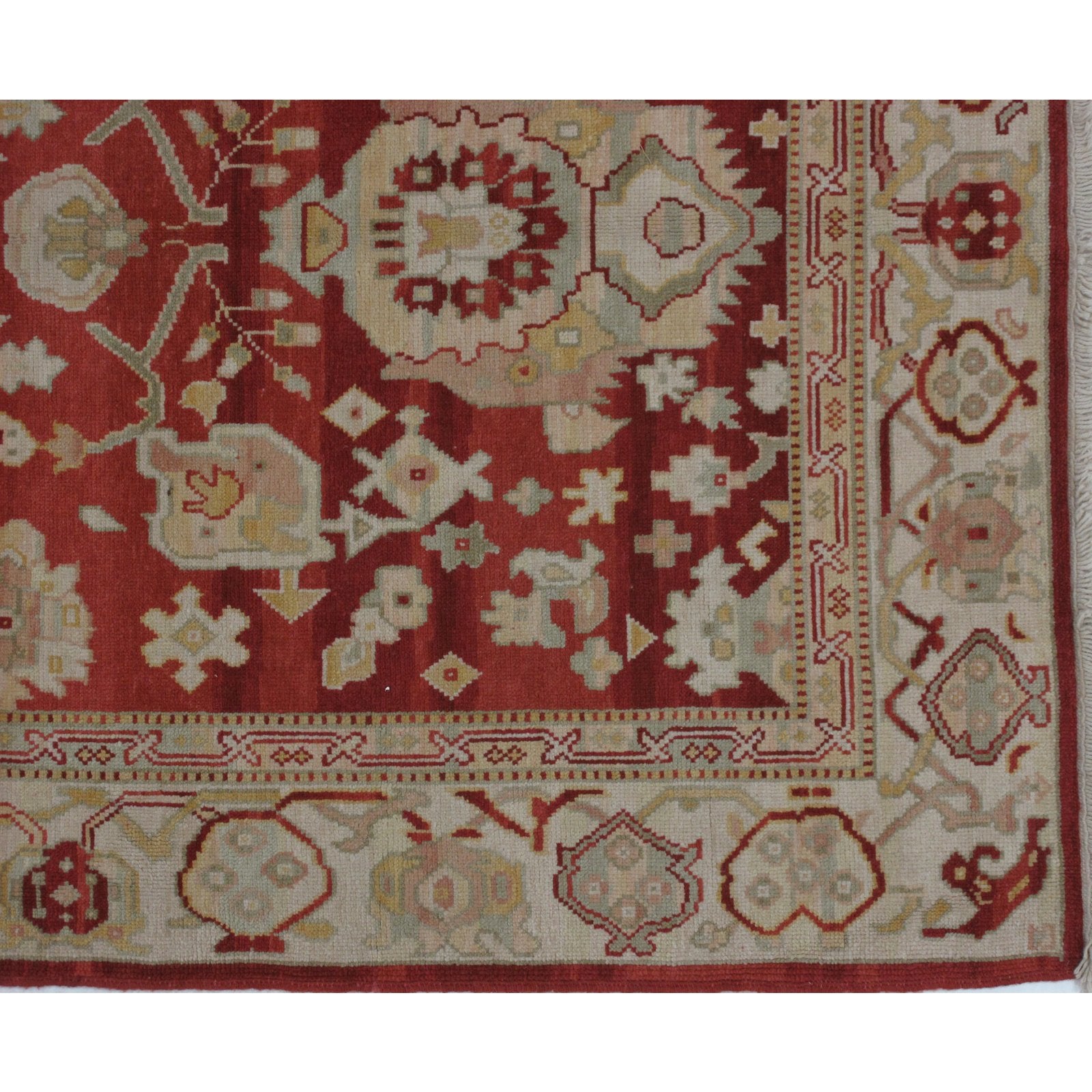 Turkish Oushak Design Hand Woven Wool Rug - 6' X 9'