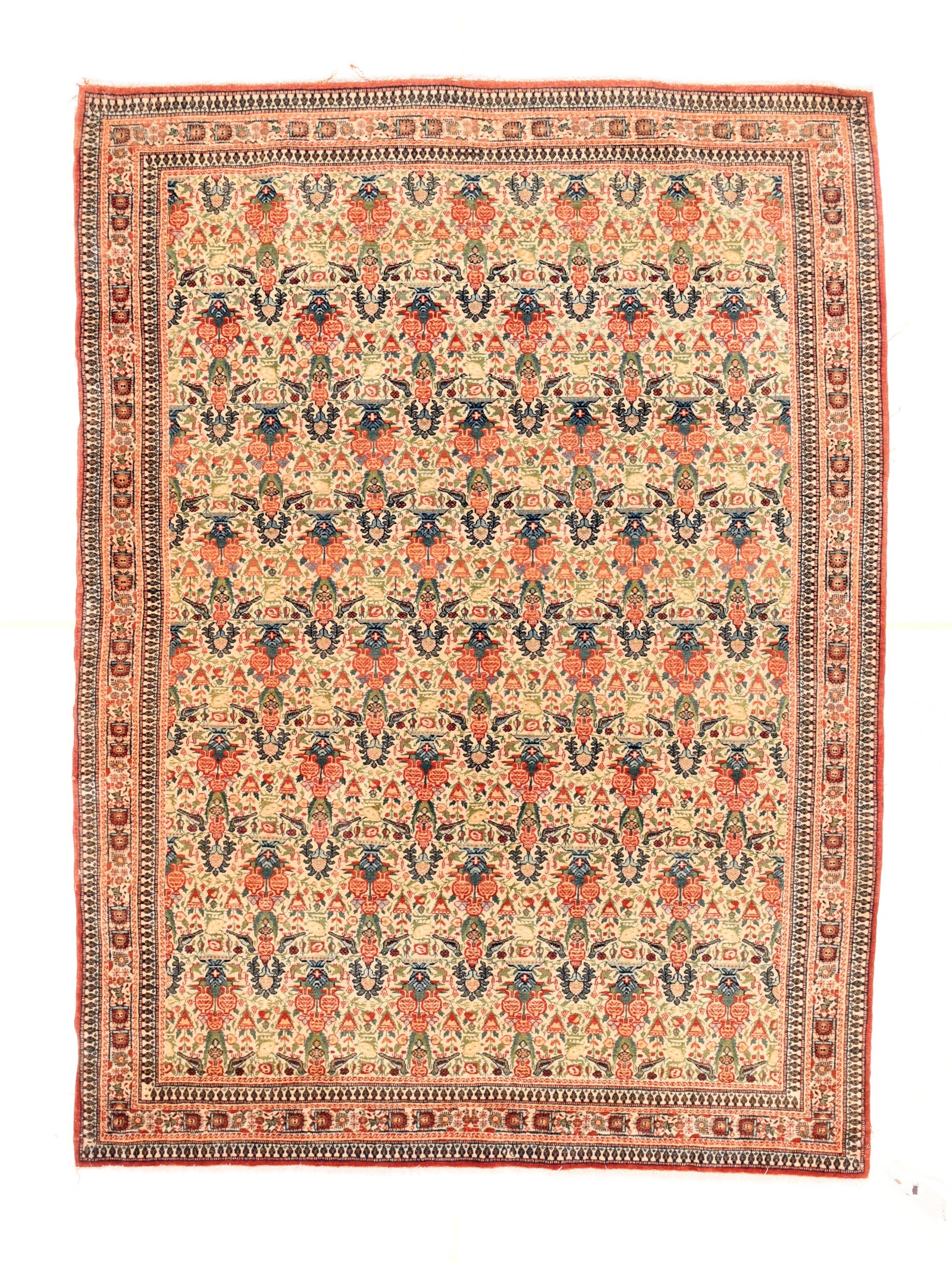 Antique Red Tehran Persian Area Rug