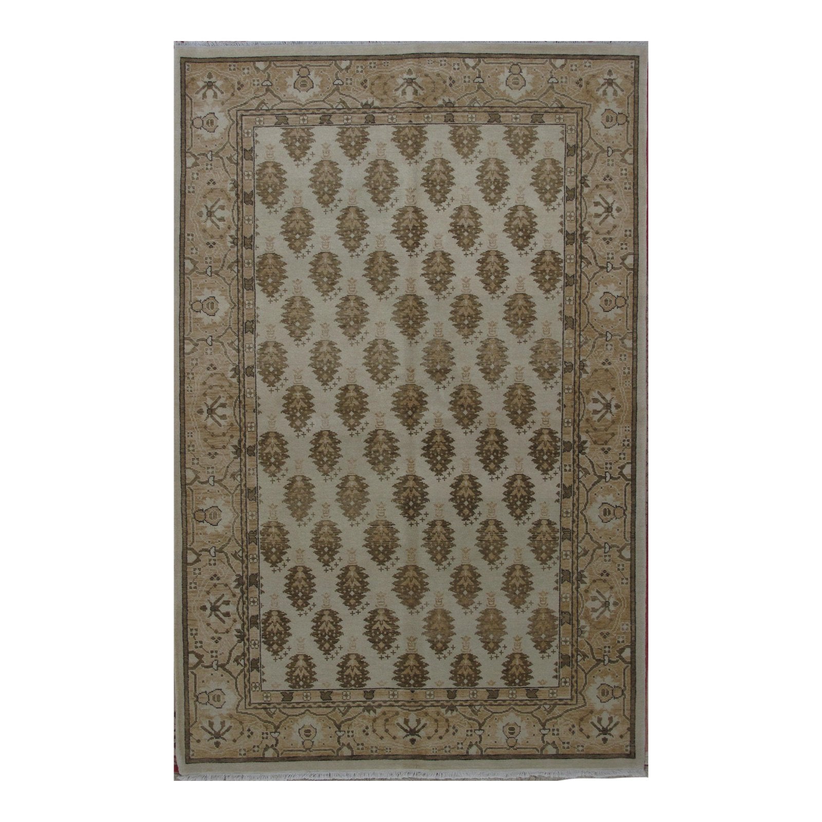 Turkish Oushak Design Hand Woven Wool Rug - 8' X 10'