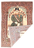 Antique Mohtasham Kashan Persian Area Rug