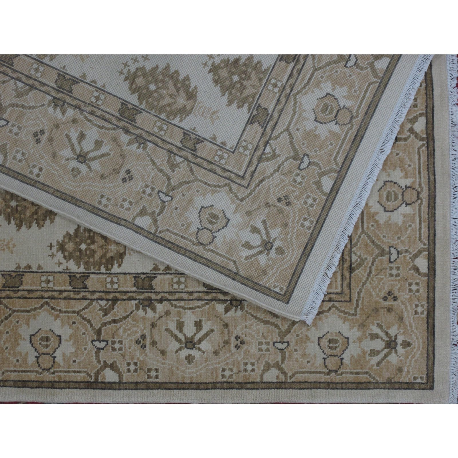 Turkish Oushak Design Hand Woven Wool Rug - 6' X 9'